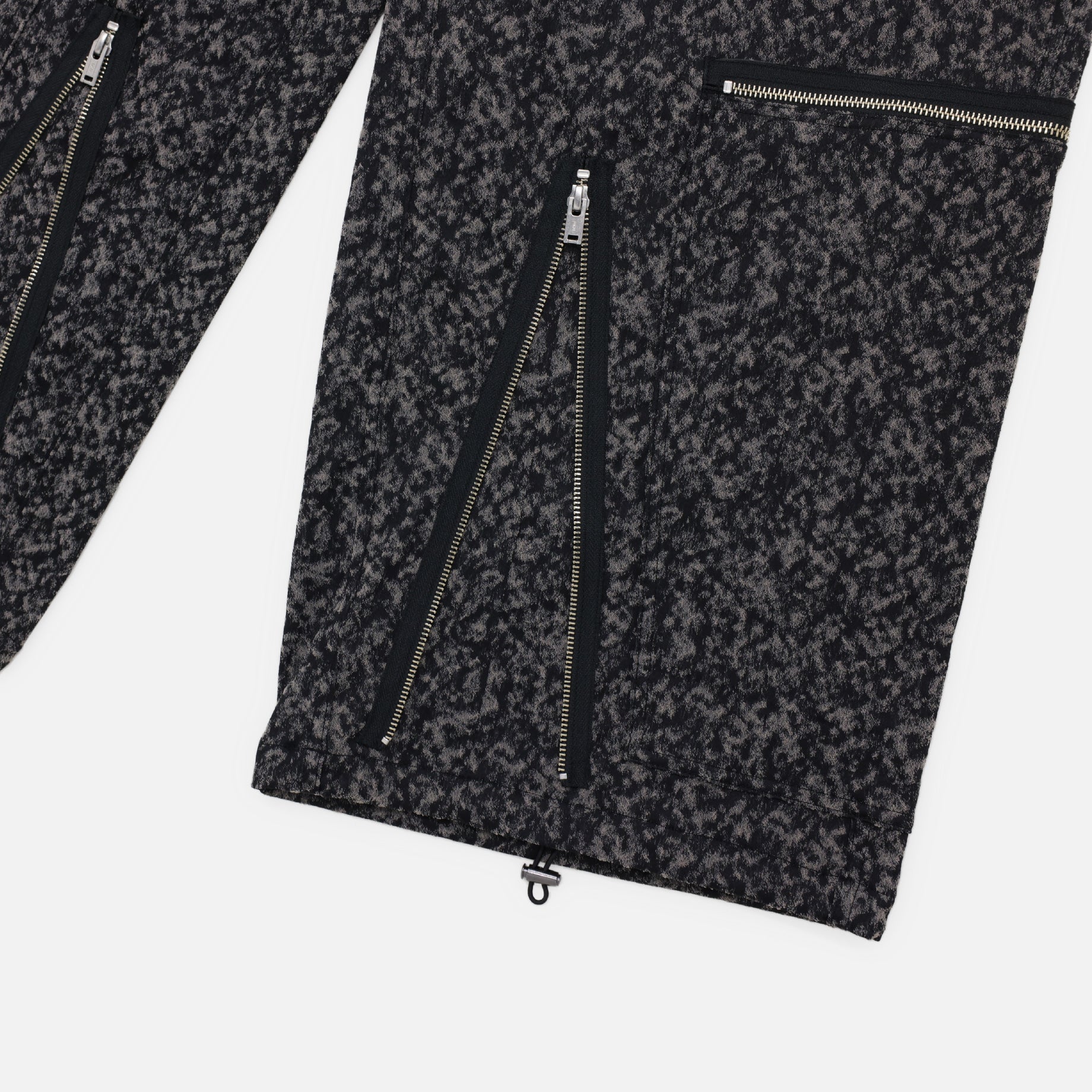 URETHANE JACQUARD PARASHUTE TROUSERS(BLACK&WHITE)