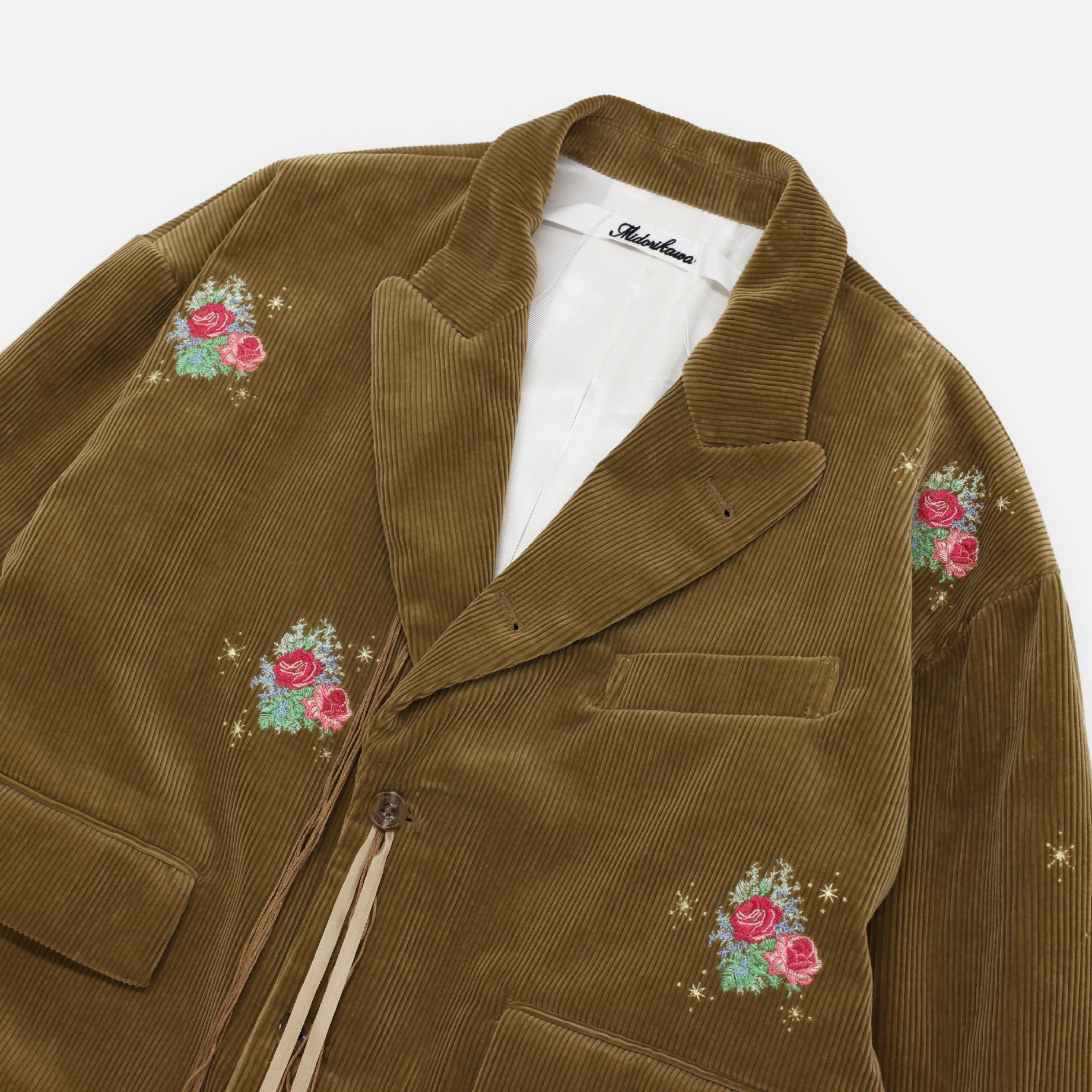CORDUROY JUMPSUIT(CAMEL EMBROIDERY)