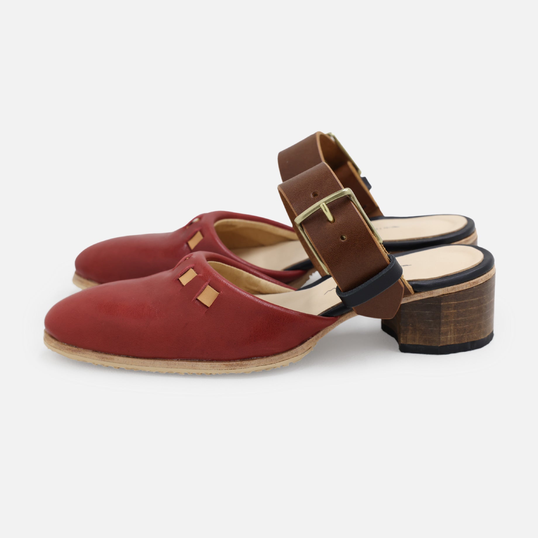 STITCHED MULE(RED)