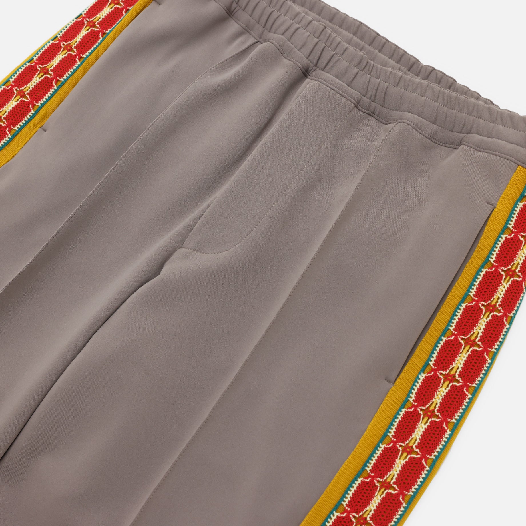 LACE TAPE STRAIGHT TRACK PANTS(LIGHT GRAY)