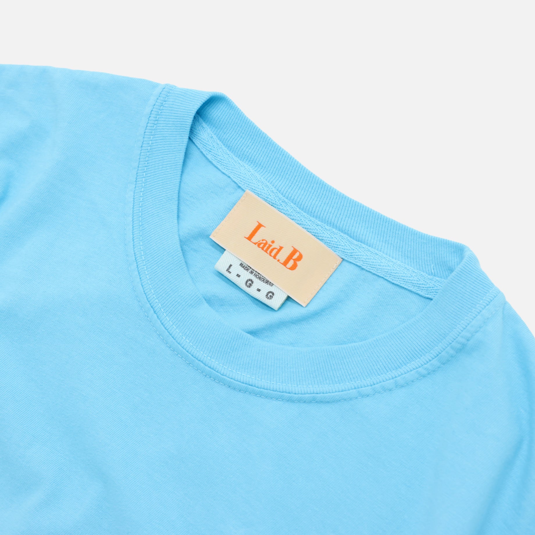 COLLAGE T-SHIRT(L BLUE)