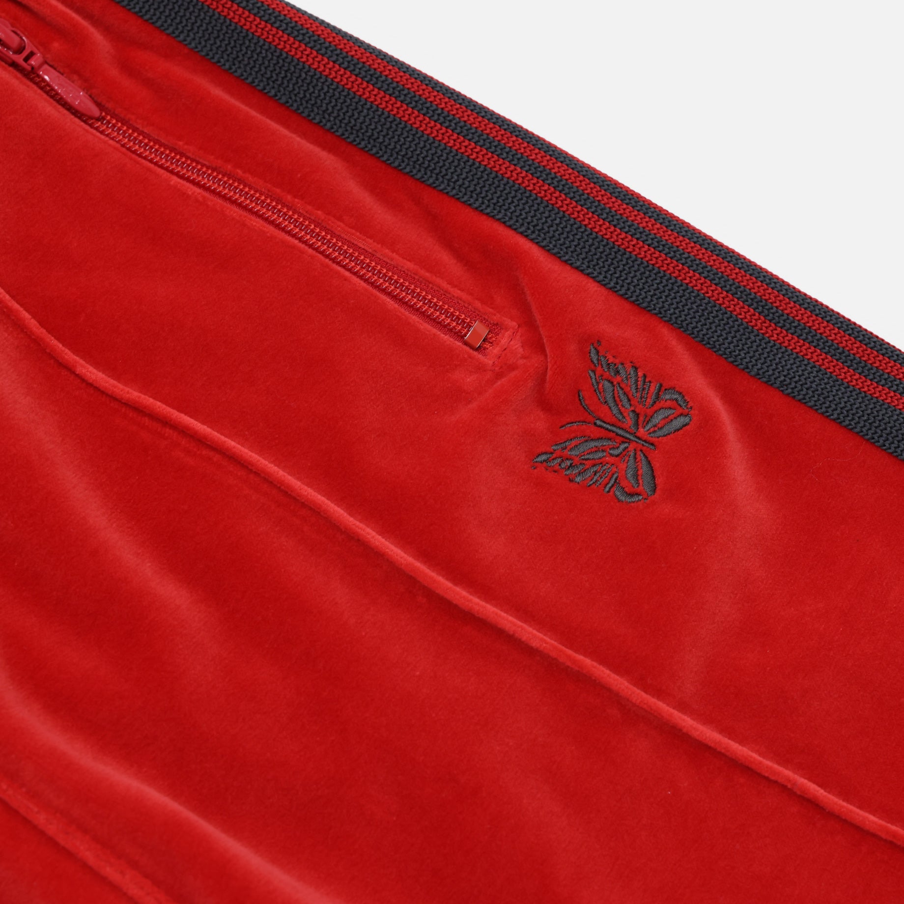 NARROW TRACK PANT - C/PE VELOUR(RED)