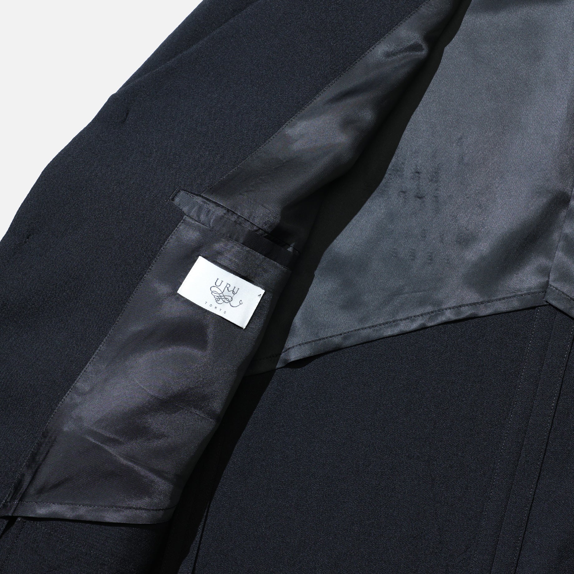 WOOL TROPICAL - 3 BUTTON JACKET(BLACK)