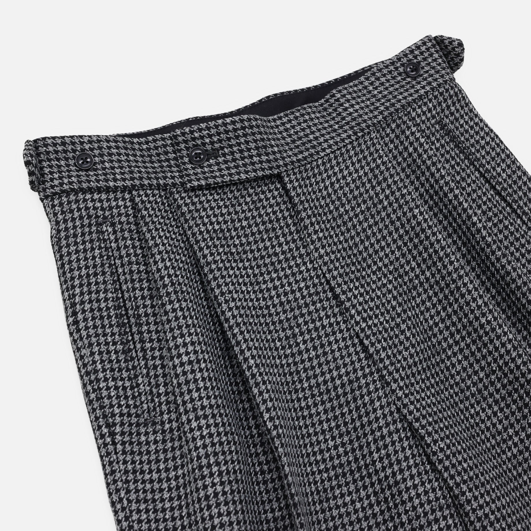 TUCKED S/T TROUSER - HOUNDSTOOTH(GREY)
