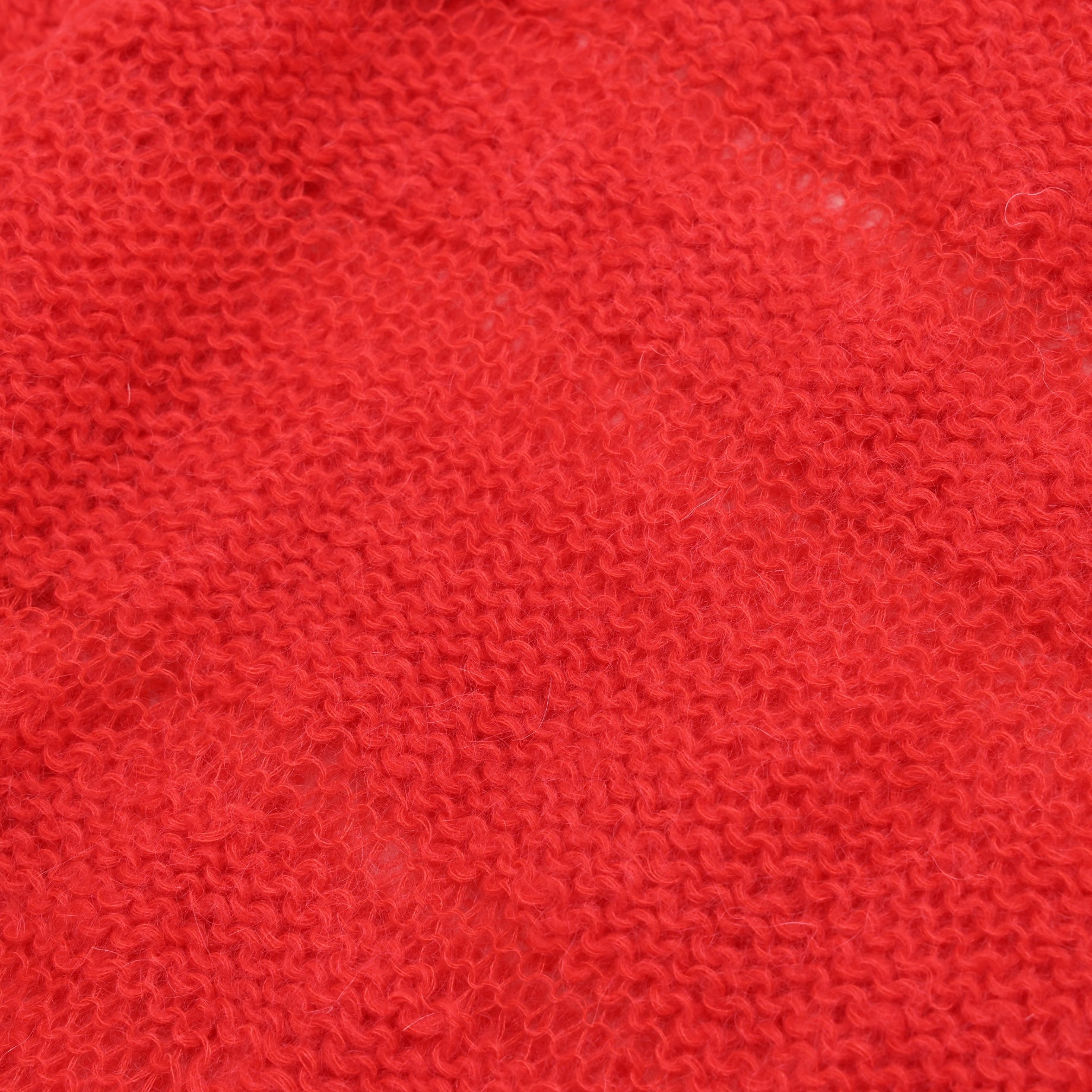 MOHAIR MOCK NECK SWEATER - SOLID(RED)