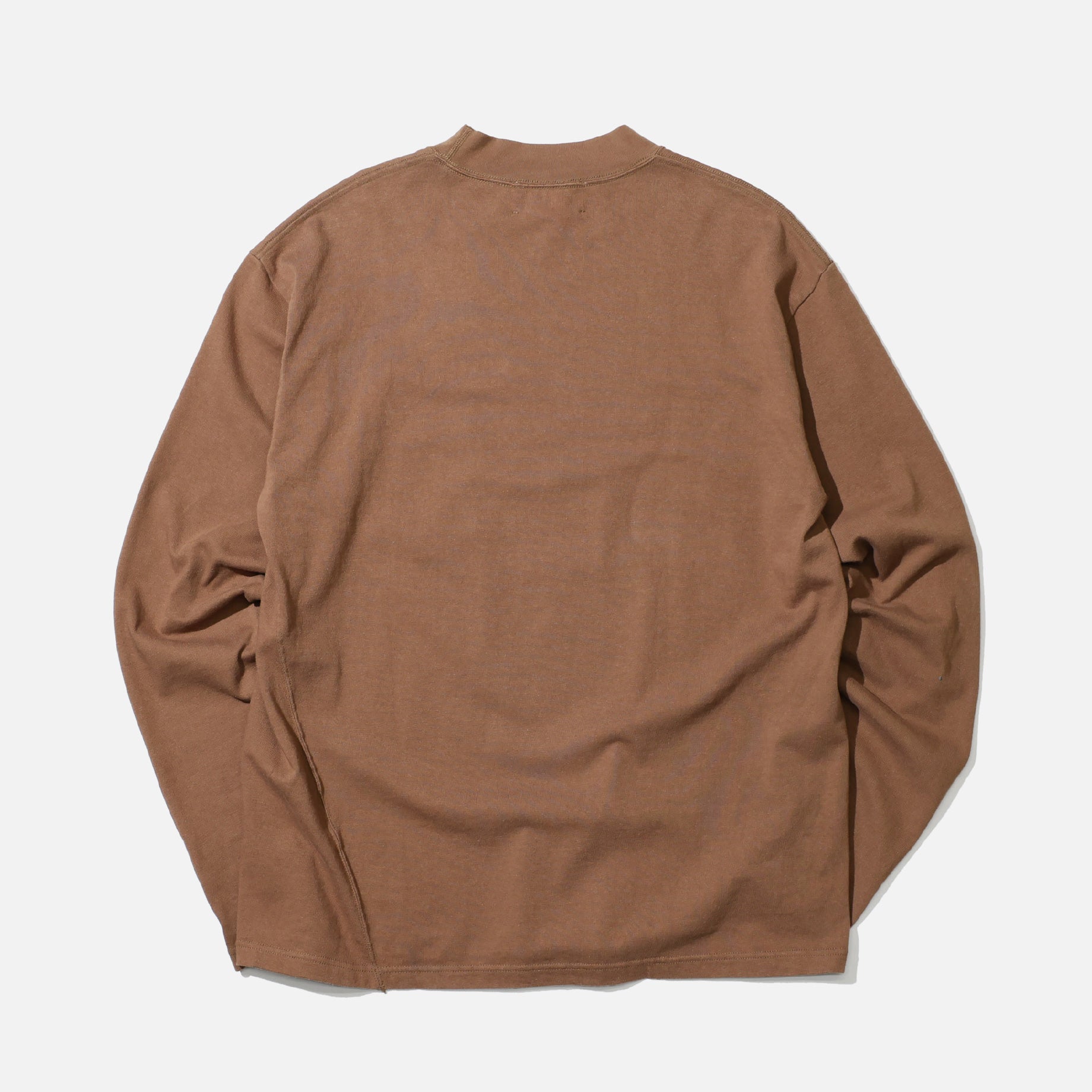 MOCK NECK L/S TEE(BROWN)