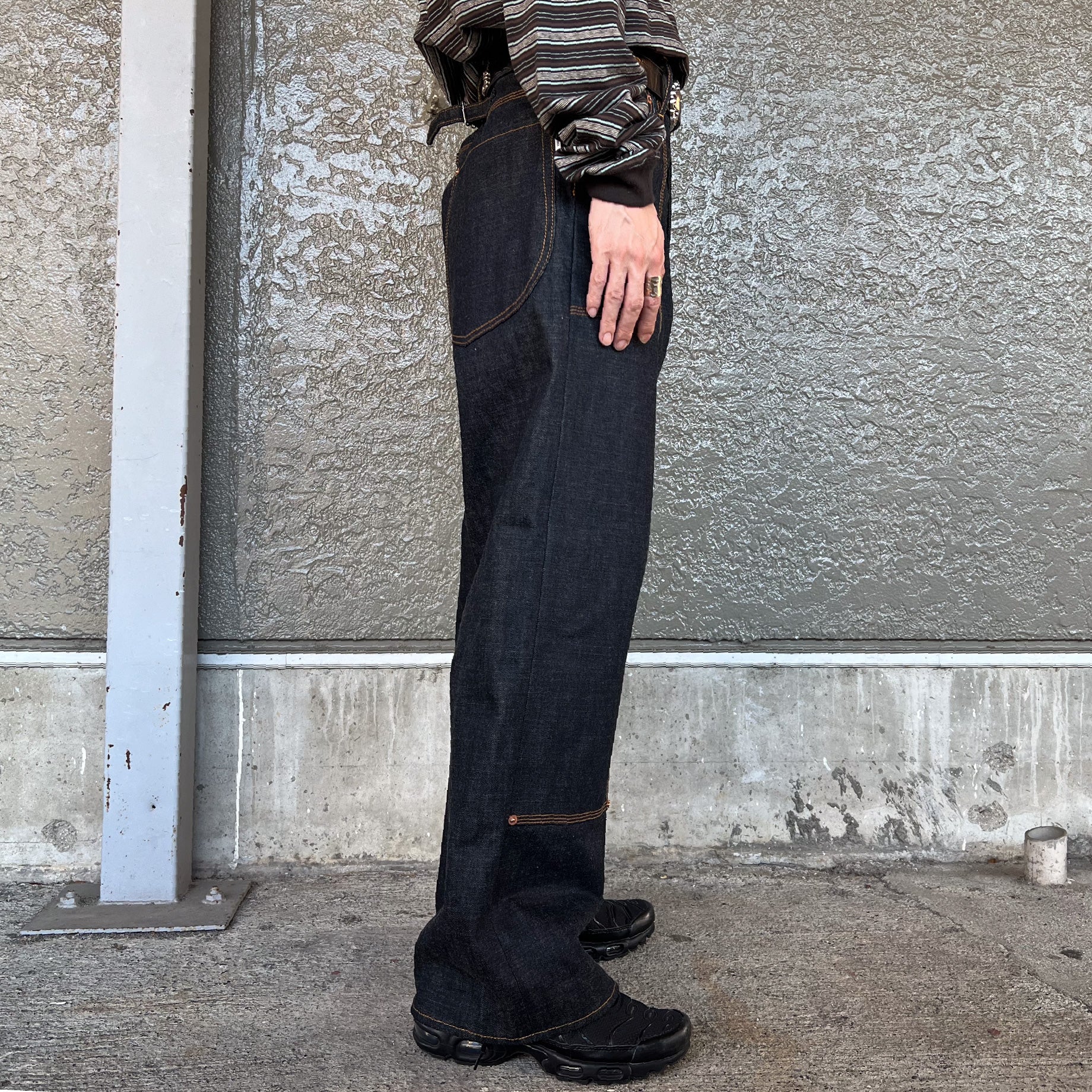 CLASSIC DOUBLE KNEE DENIM PANTS(RIGID INDIGO)