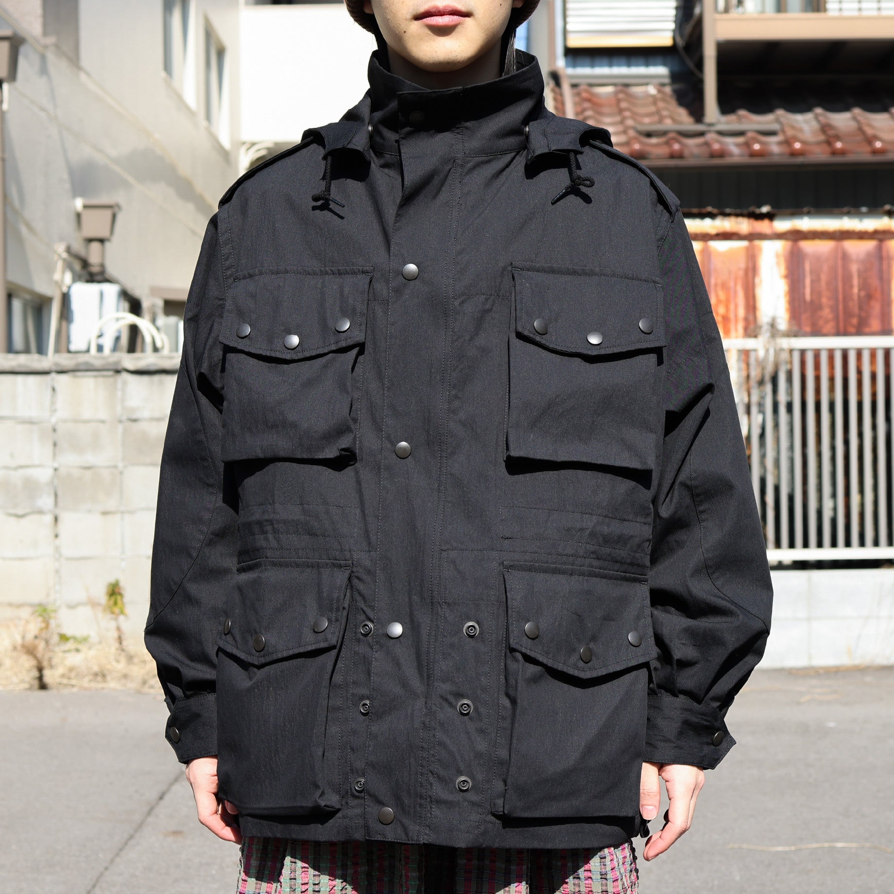 FIELD COAT - C/N OXFORD CLOTH(BLACK)