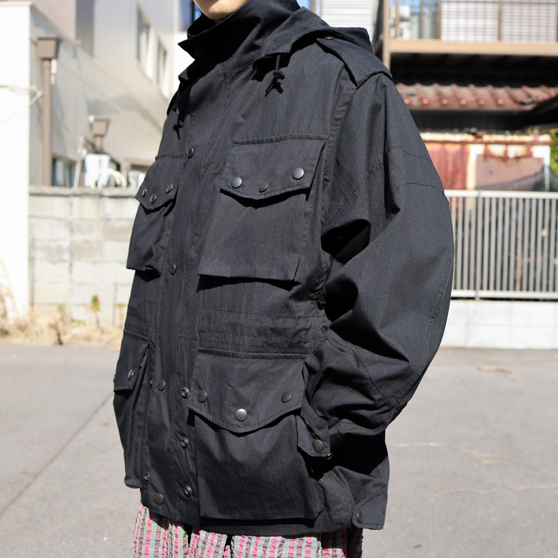 FIELD COAT - C/N OXFORD CLOTH(BLACK)