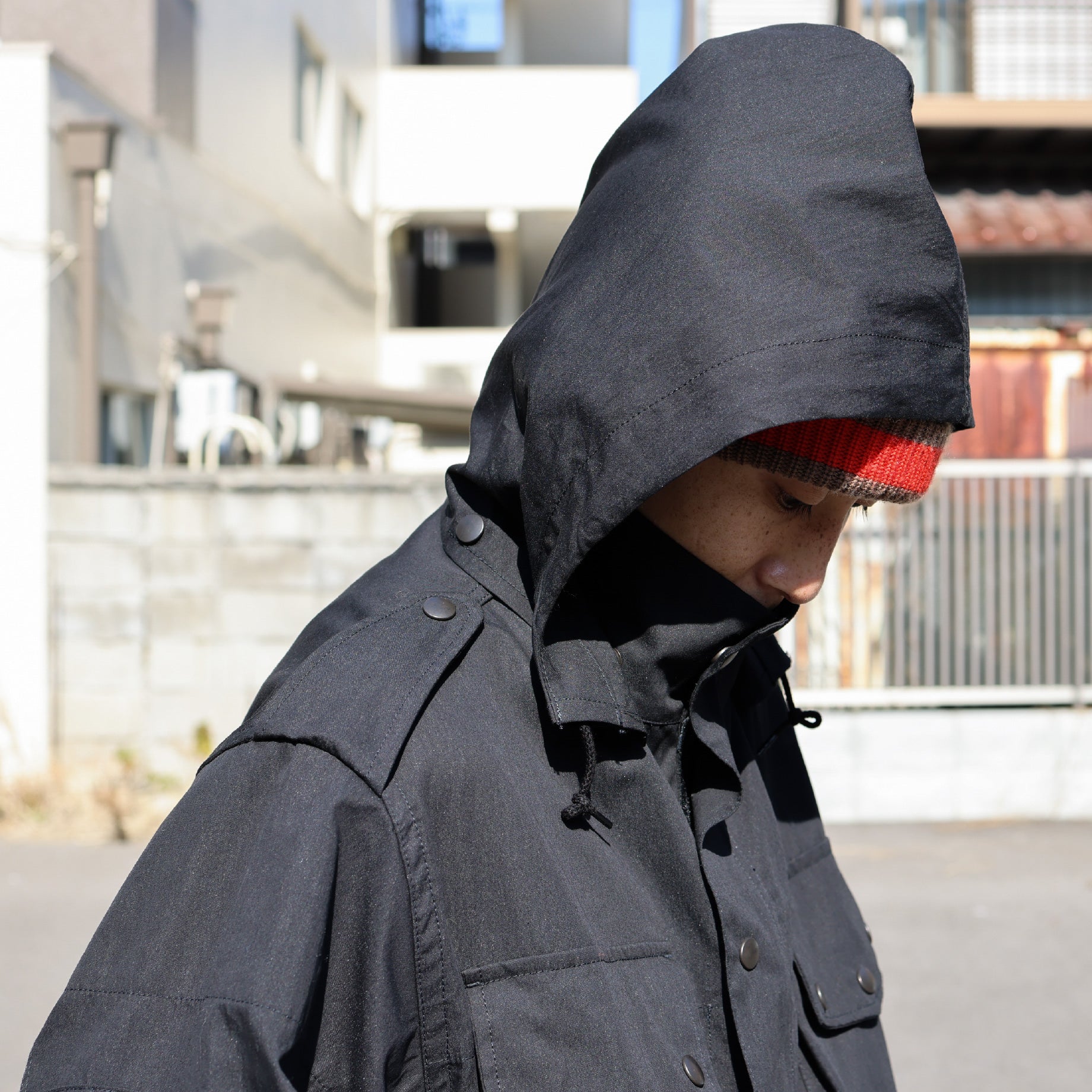 FIELD COAT - C/N OXFORD CLOTH(BLACK)