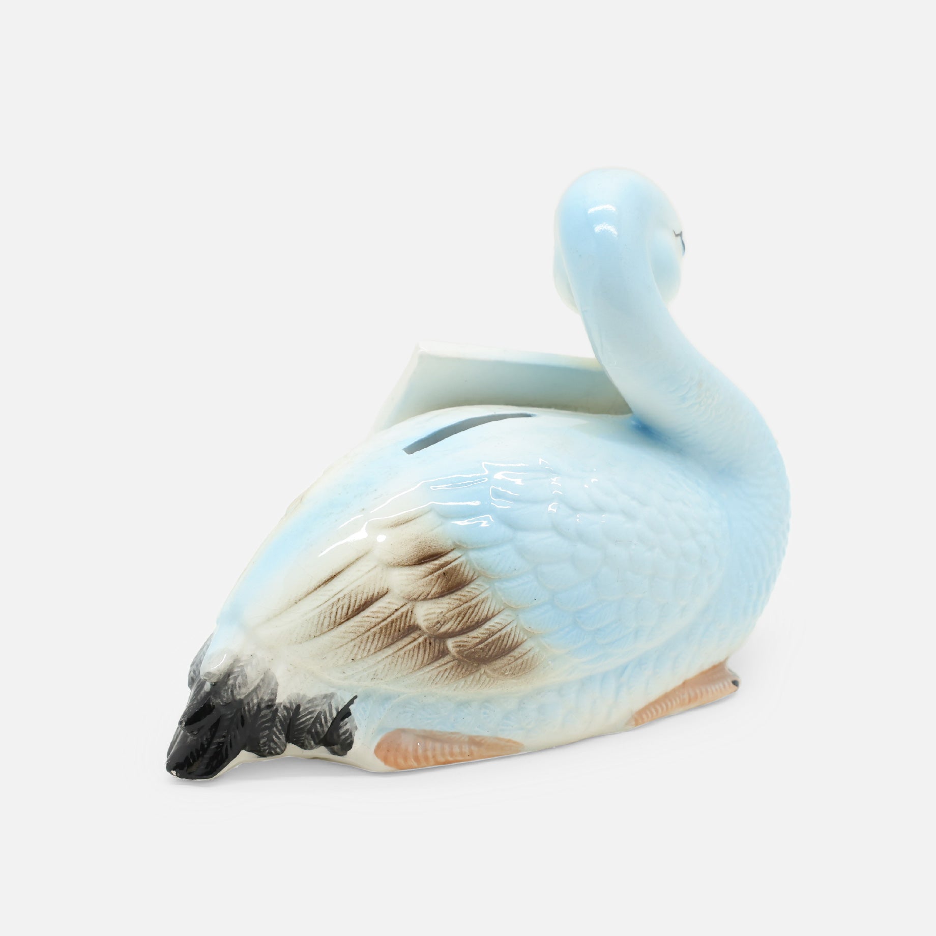 VINTAGE MISCELLANEOUS CERAMIC PIGGY BANK(STORK)