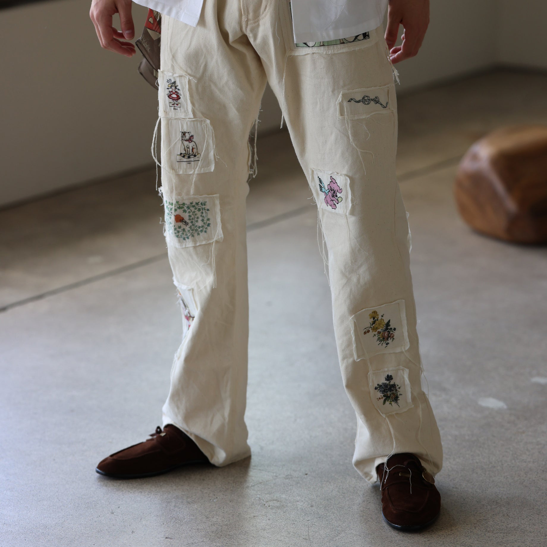 DENIM PANTS (IVORY)