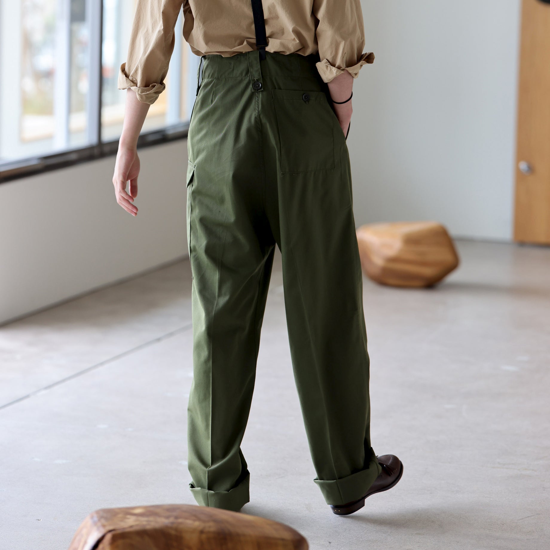 60'-70'S UK ARMY OVERALL GREEN TROUSERS