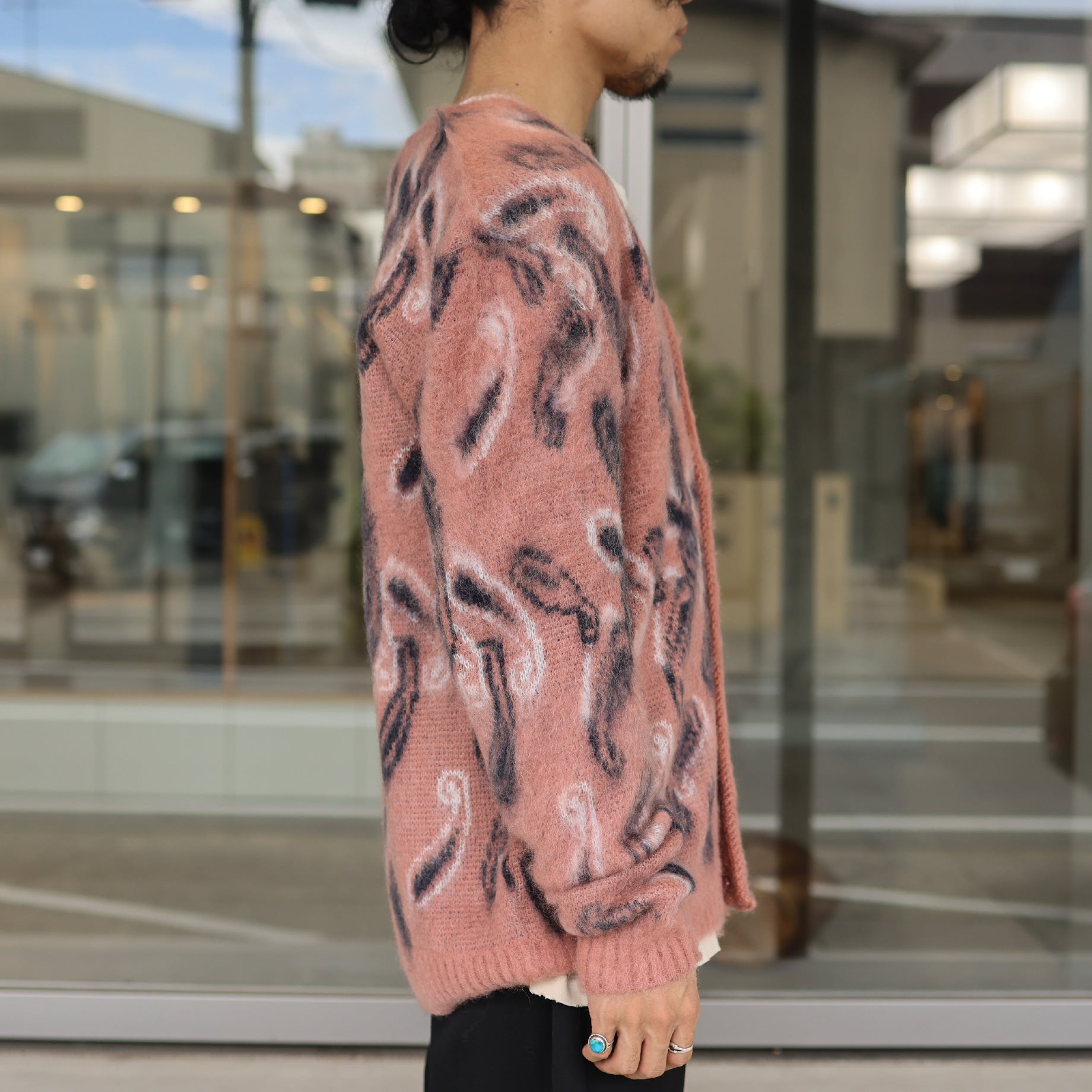 MOHAIR CARDIGAN - PAISLEY(PINK)