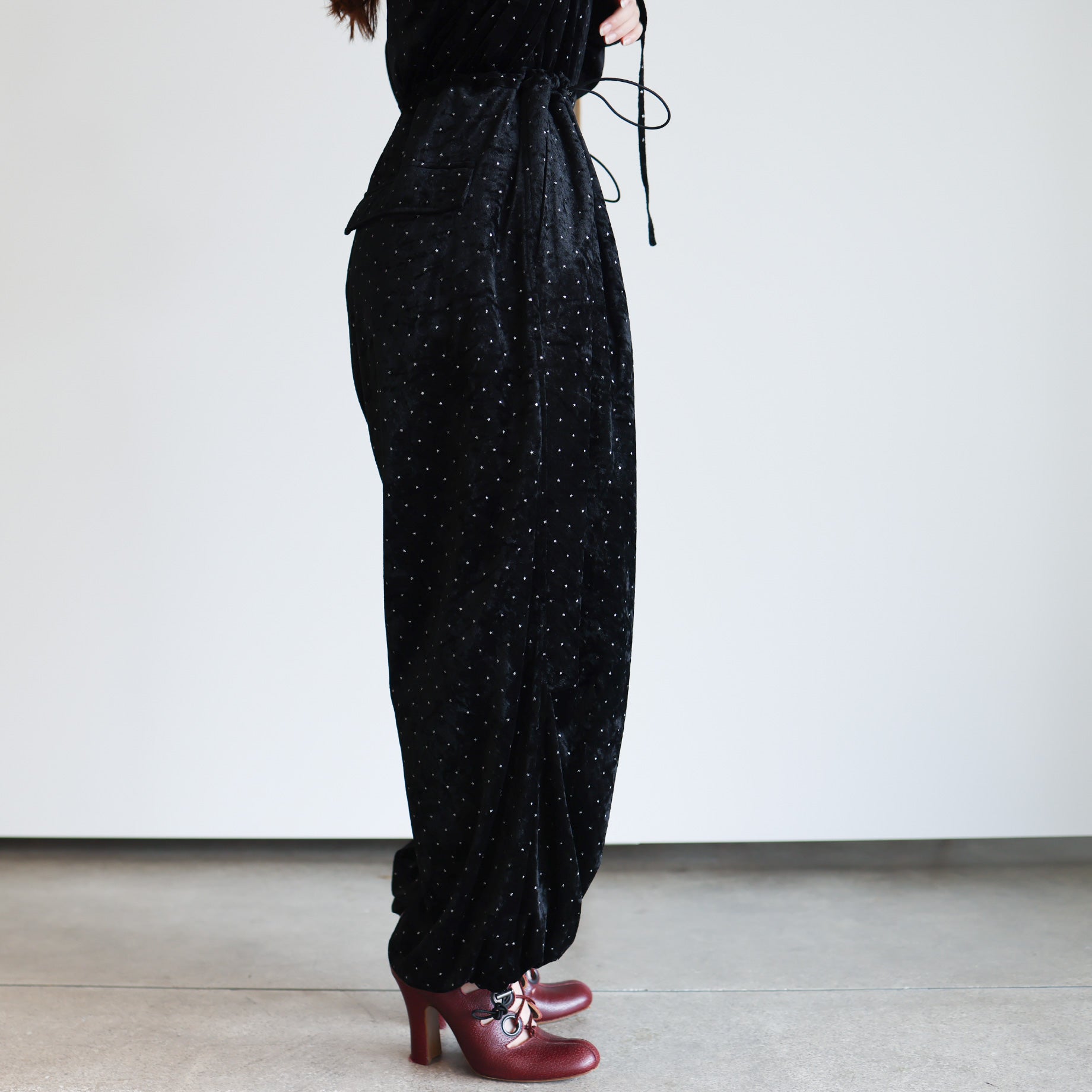 WIND PANT - GLITTER VELOUR(STAR)