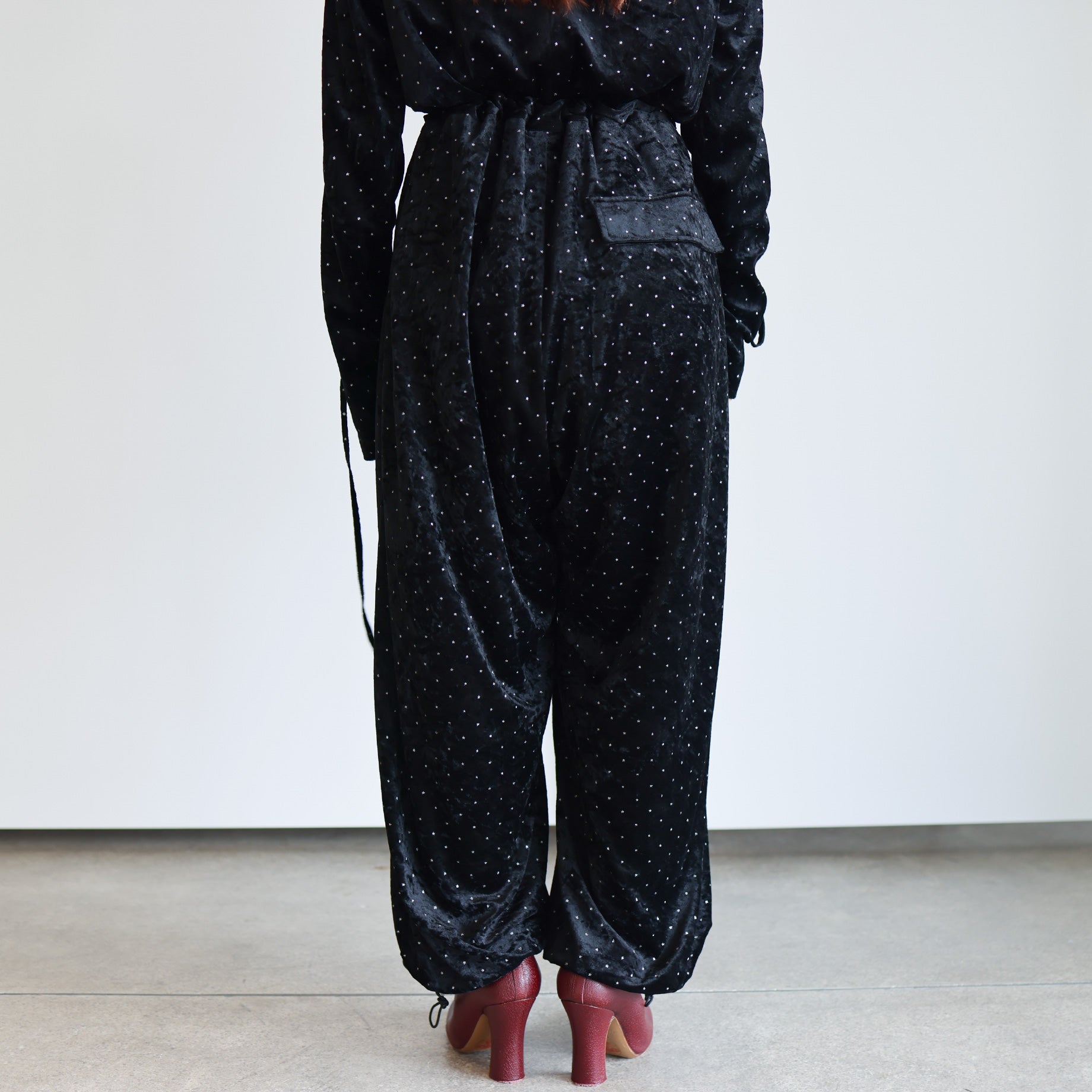 WIND PANT - GLITTER VELOUR(STAR)