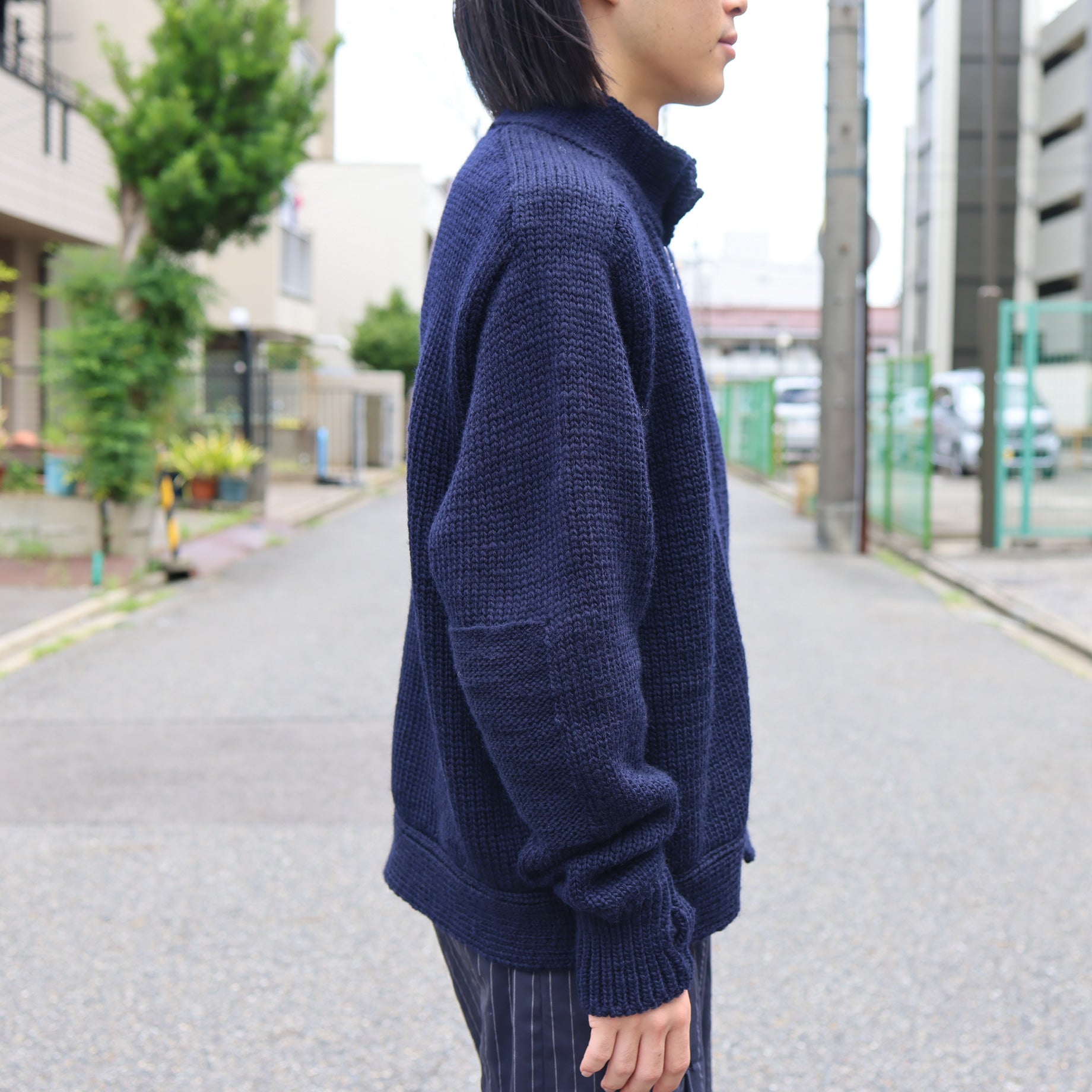 BY H. DRIVERS KNIT(NAVY)