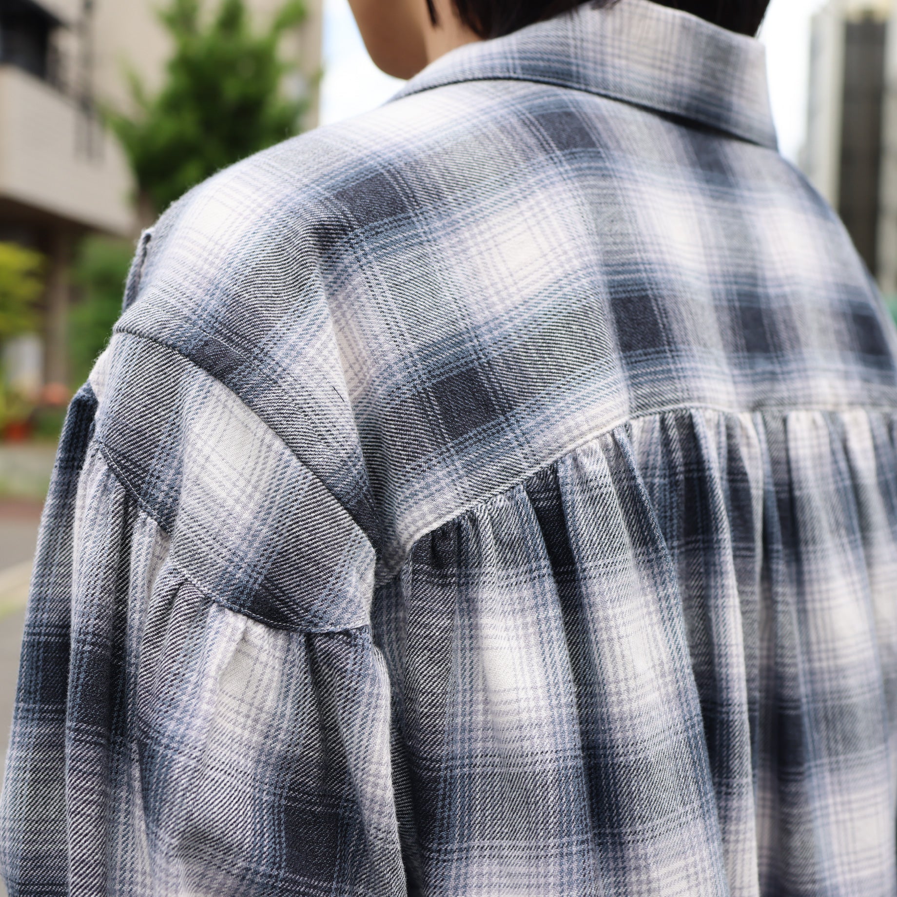 PAINTER SHIRT - COTTON PLAID(BLACK)