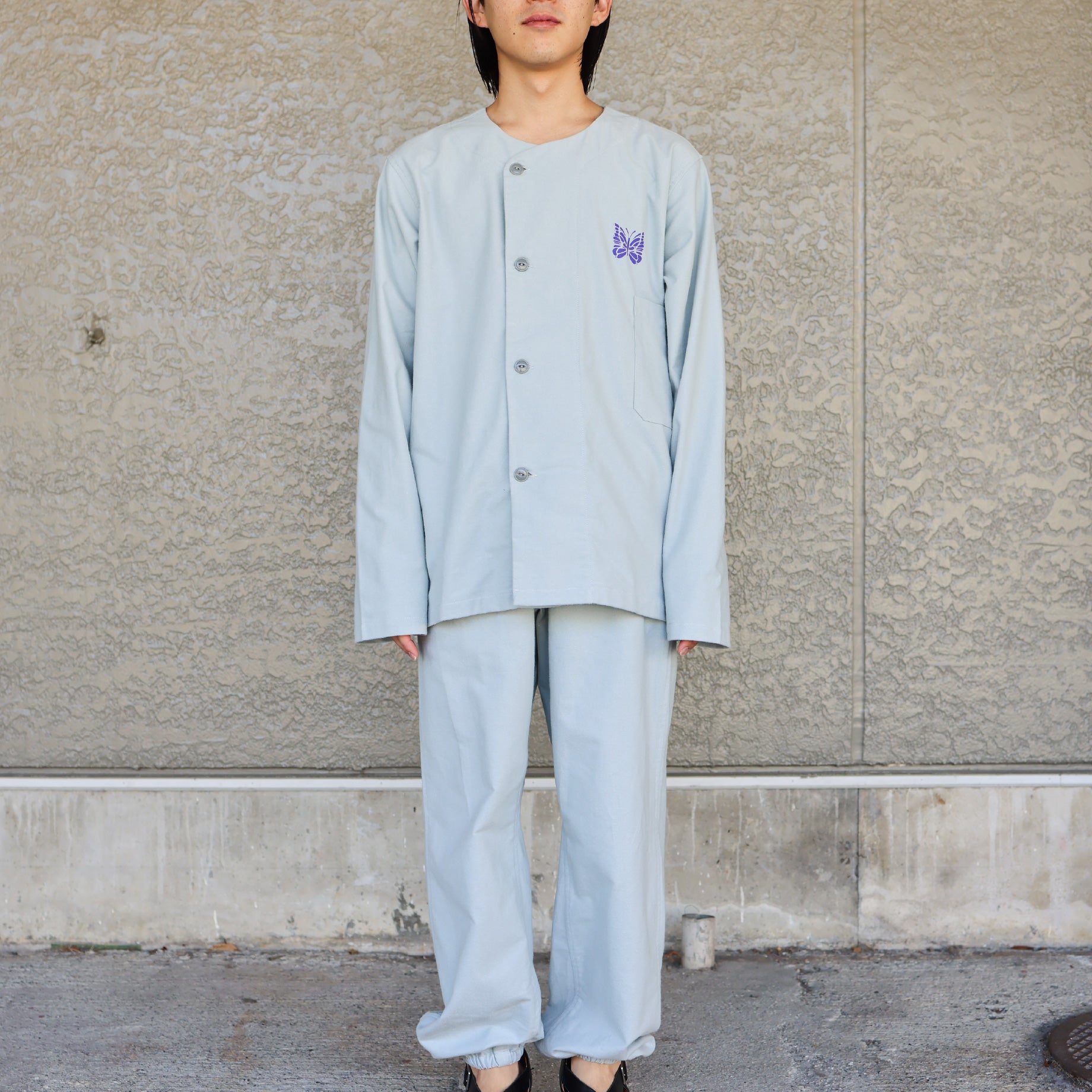 PAJAMA SET - COTTON FLANNEL(LT.BLUE)
