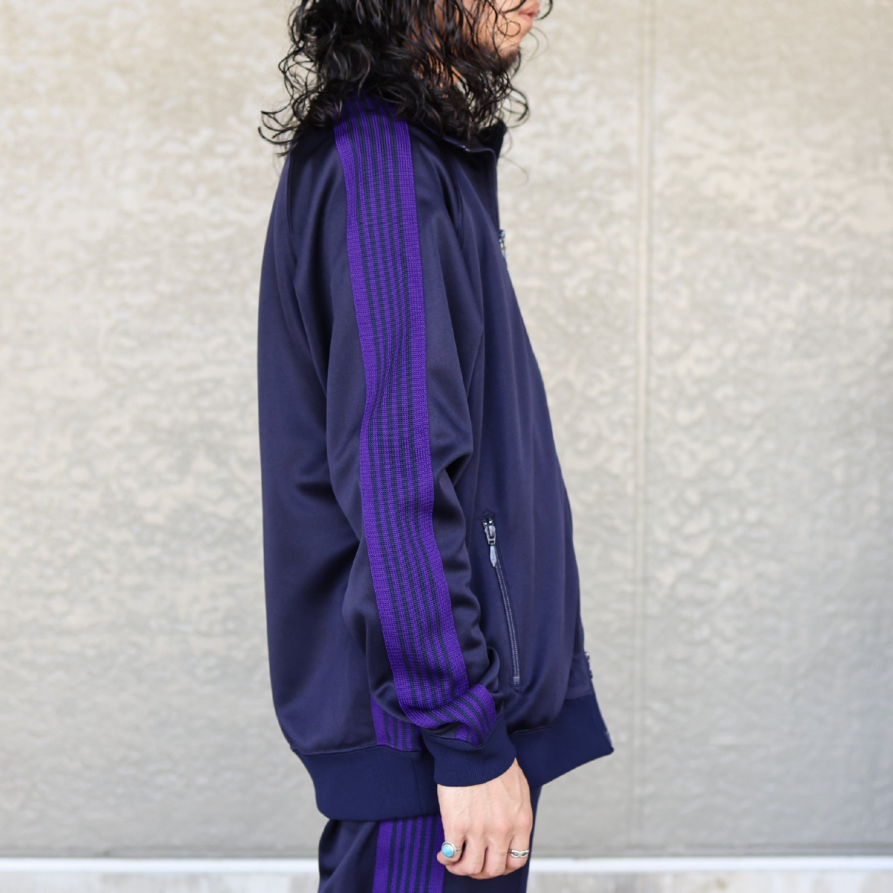 TRACK JACKET - POLY SMOOTH(NAVY)