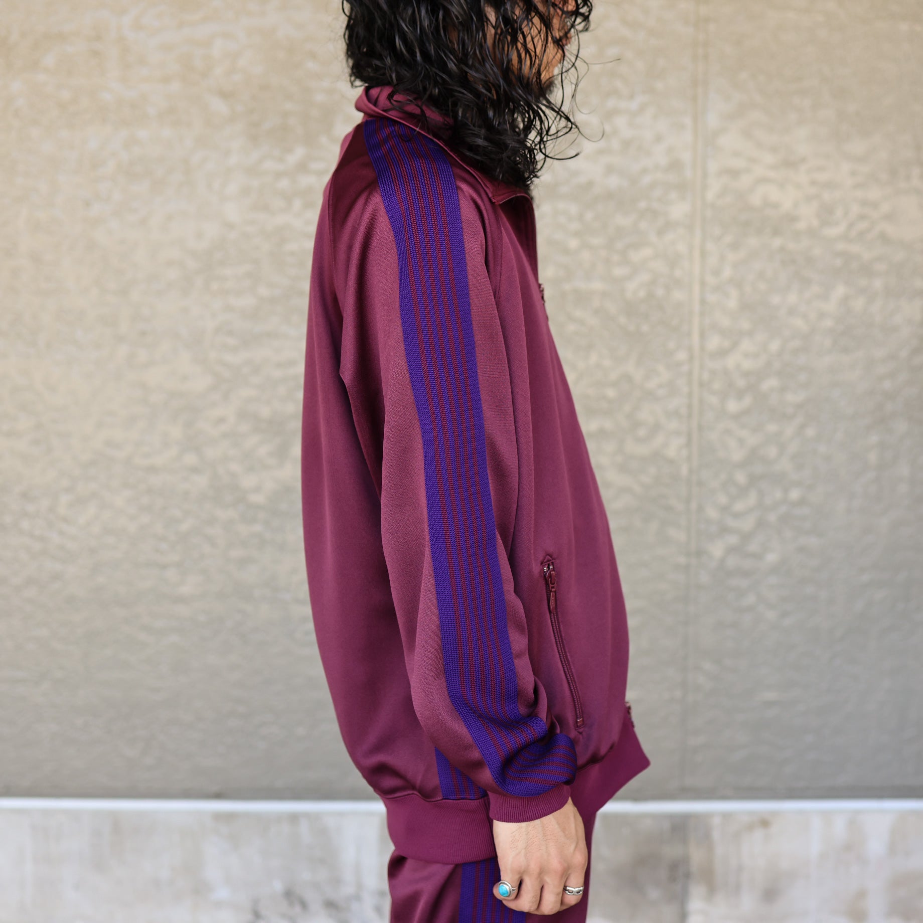 TRACK JACKET - POLY SMOOTH(WINE)
