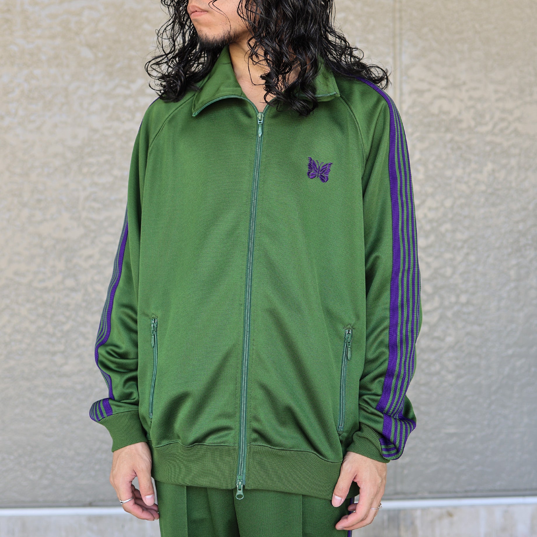 TRACK JACKET - POLY SMOOTH(LVY GREEN)