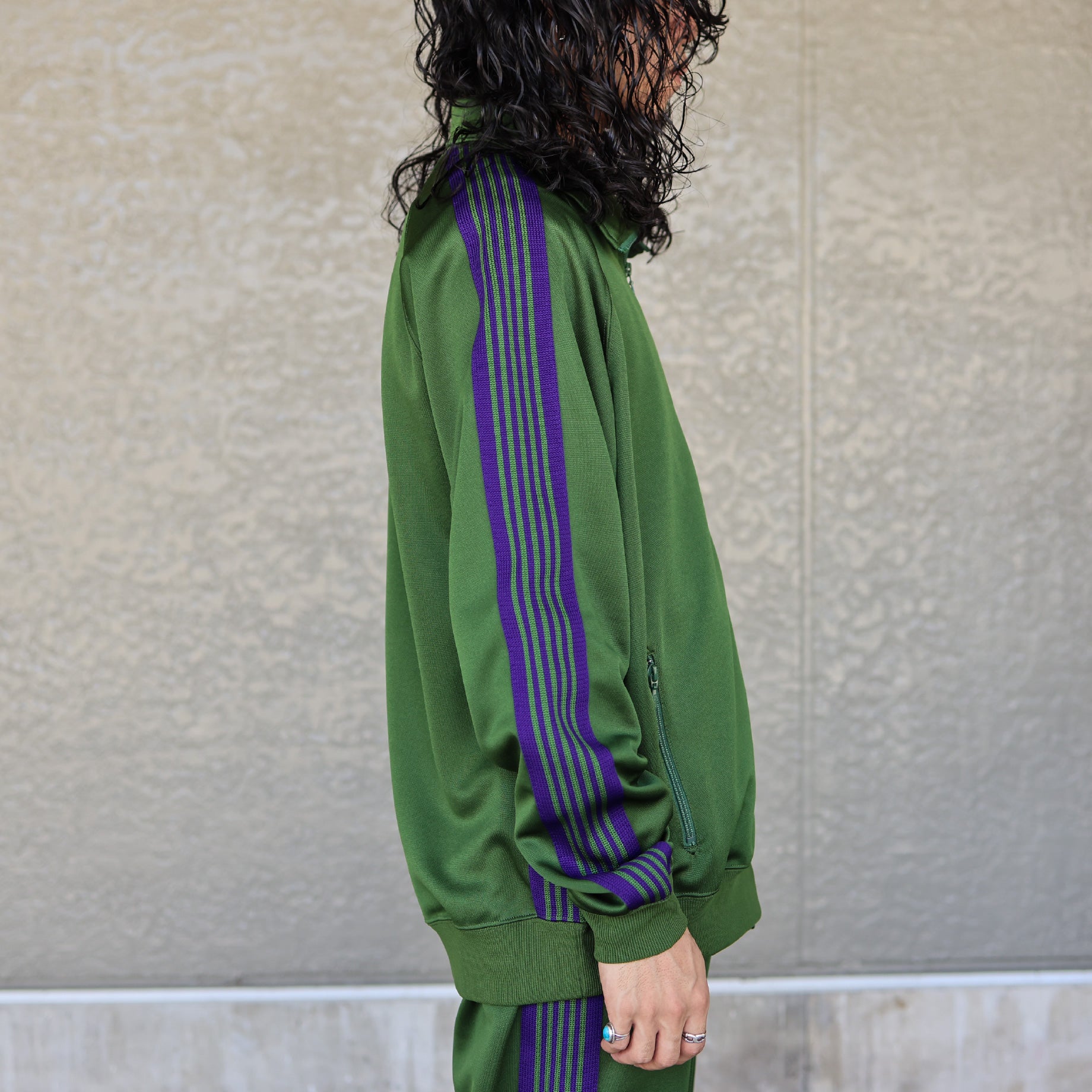 TRACK JACKET - POLY SMOOTH(LVY GREEN)