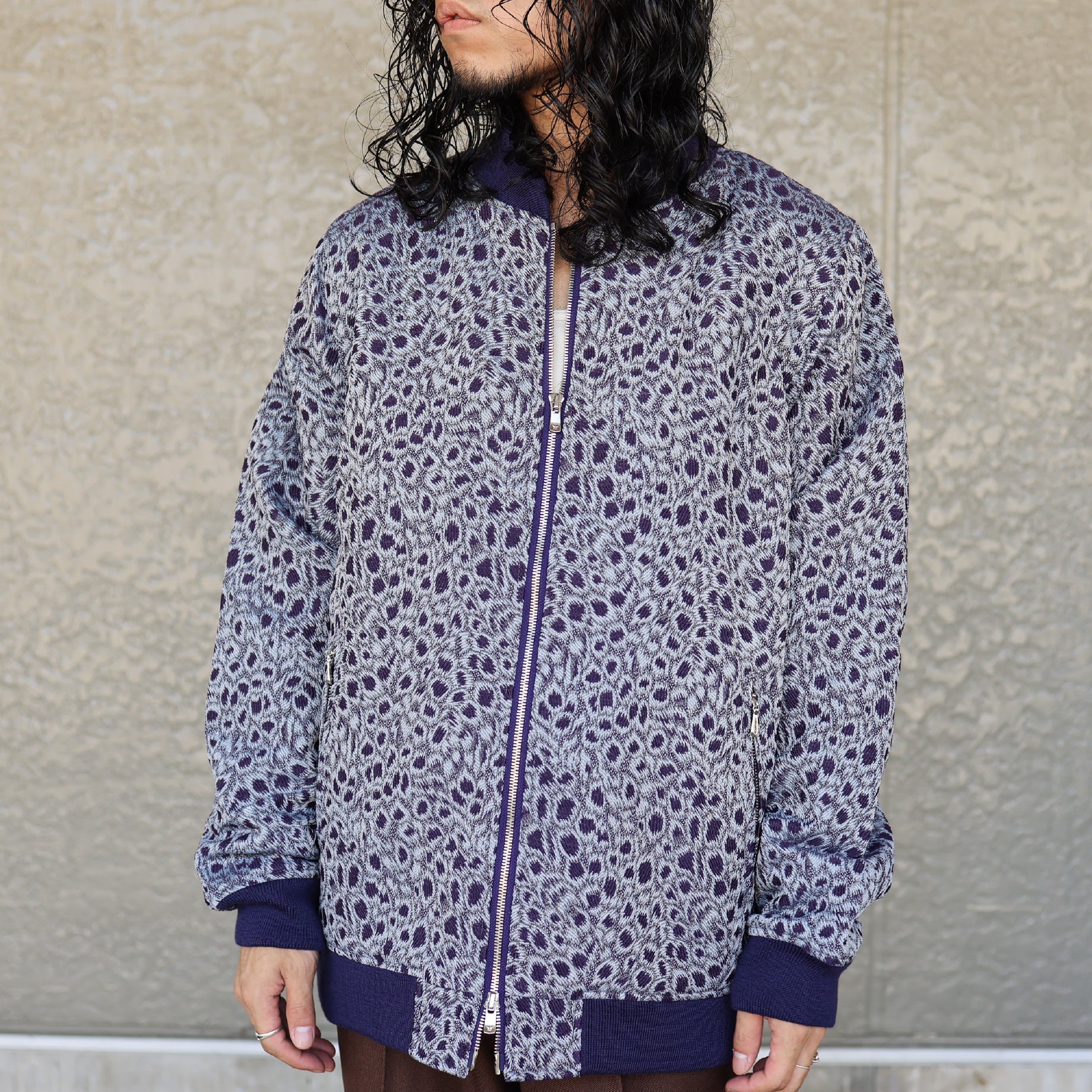 B.B. JACKET - PE/AC/W PEACOCK JQ.(PURPLE)