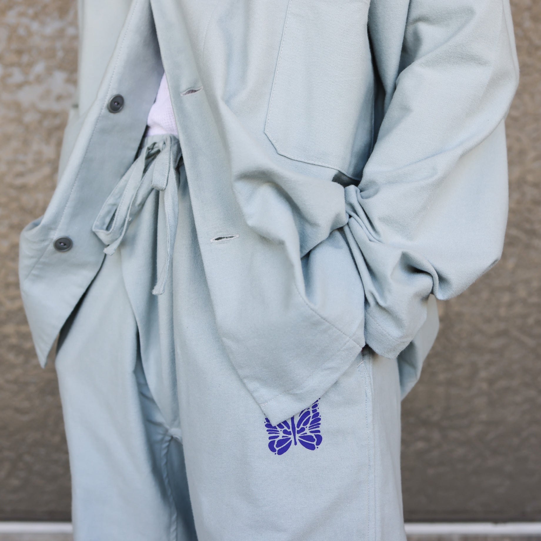 PAJAMA SET - COTTON FLANNEL(LT.BLUE)
