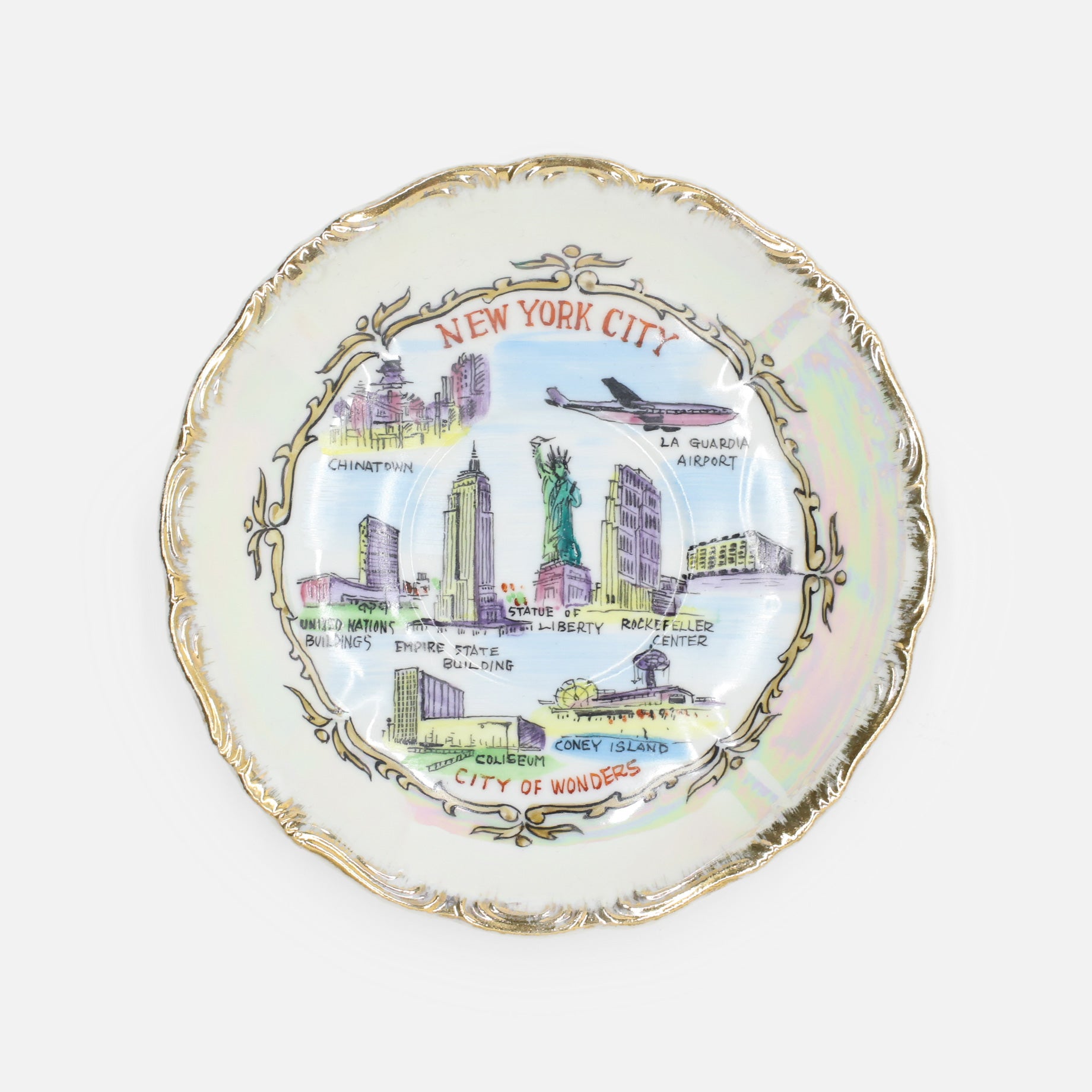 VINTAGE MISCELLANEOUS CERAMIC CUP & SAUCER(NEW YORK)