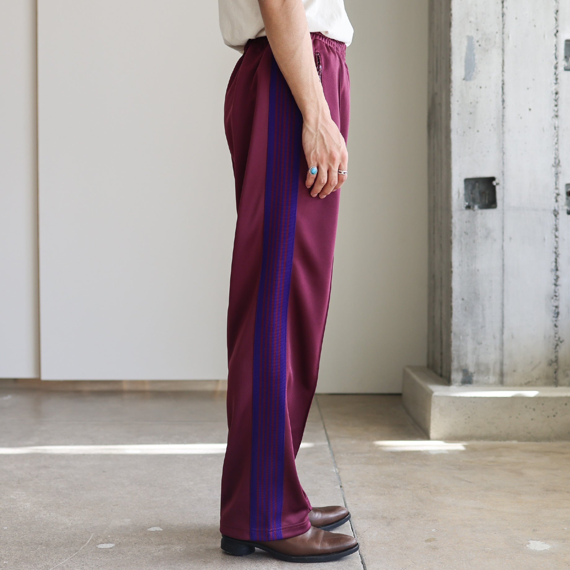 TRACK PANT - POLY SMOOTH(WINE)