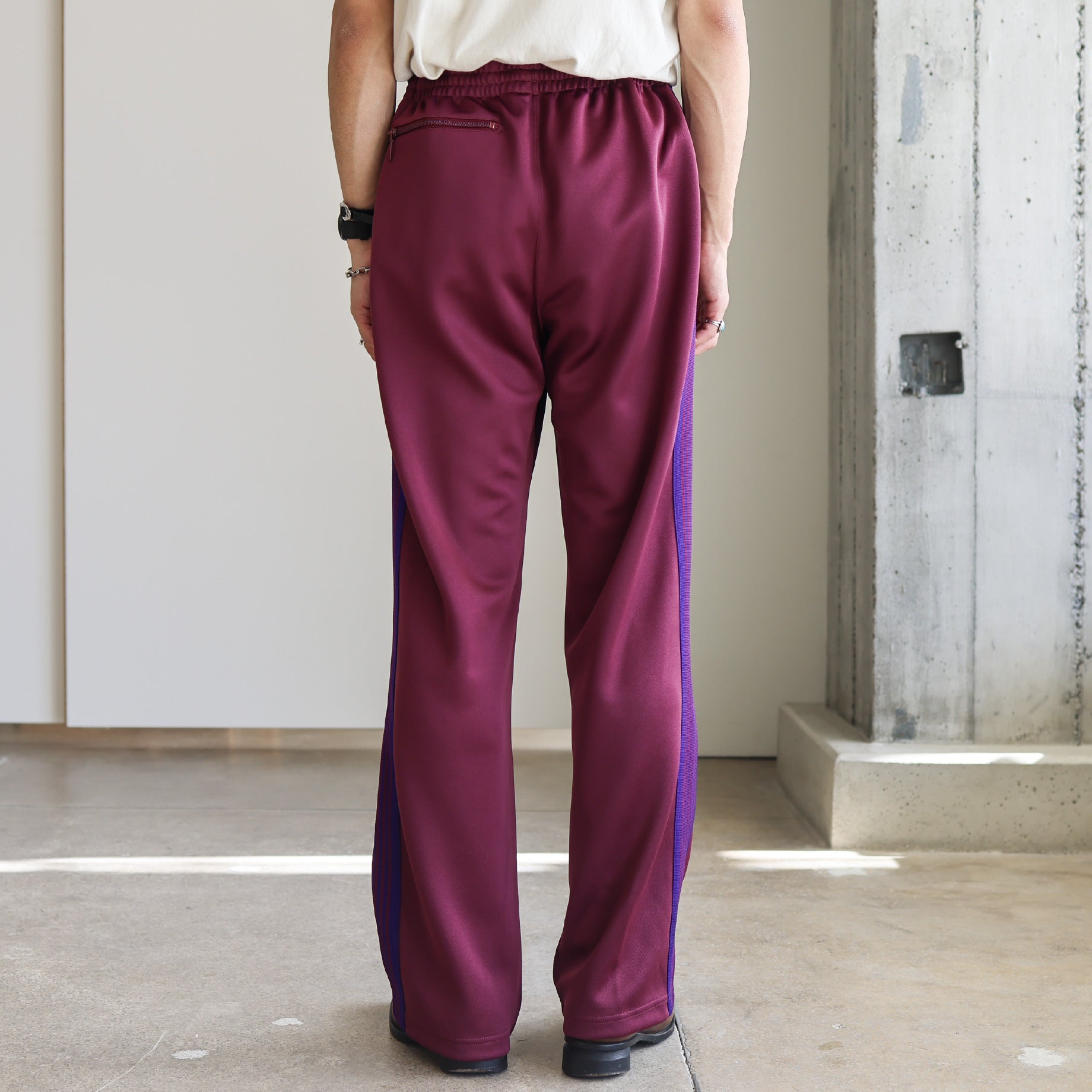 TRACK PANT - POLY SMOOTH(WINE)