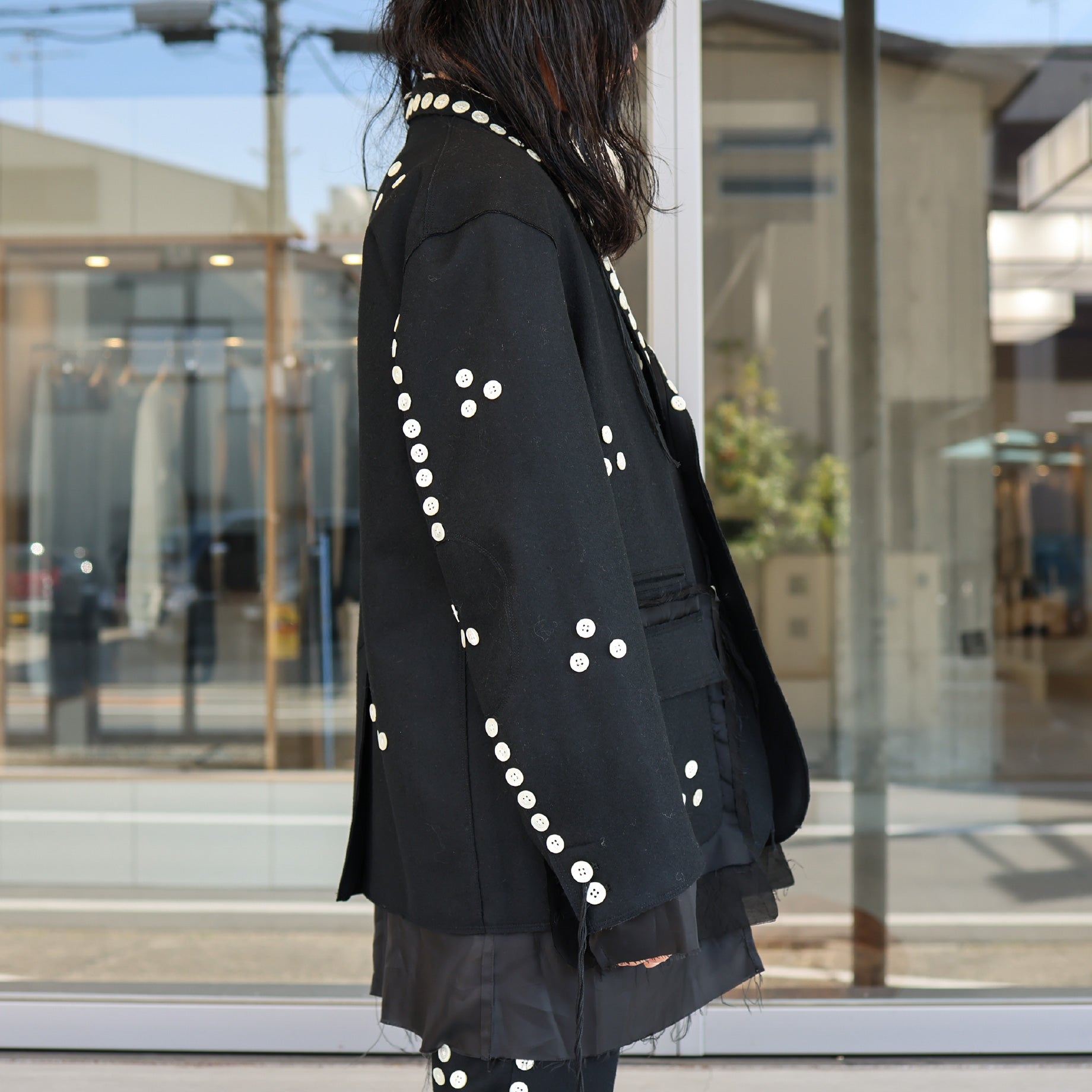 BUTTON JACKET(BLACK)