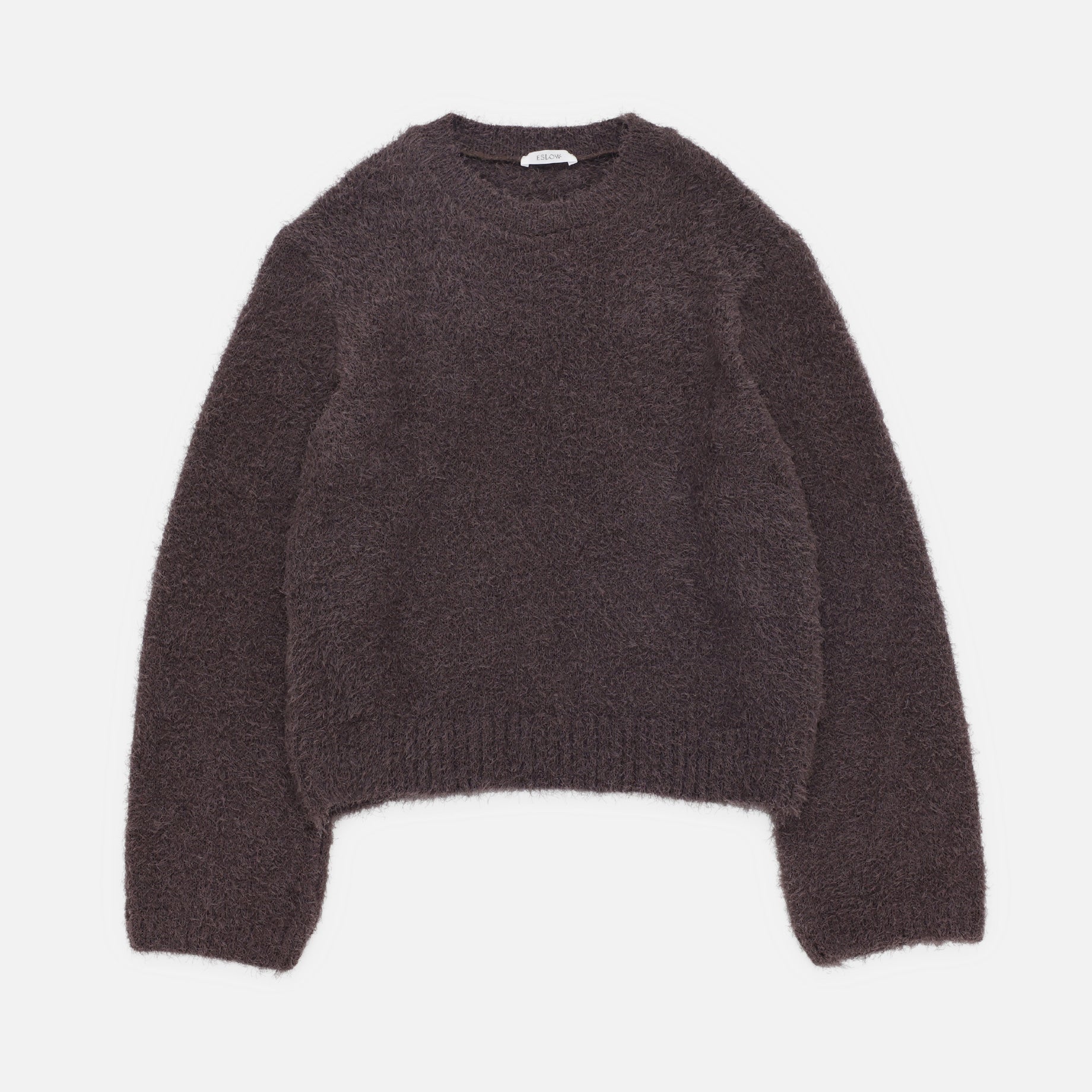 FUR CREWNECK SWEATER(BROWN)