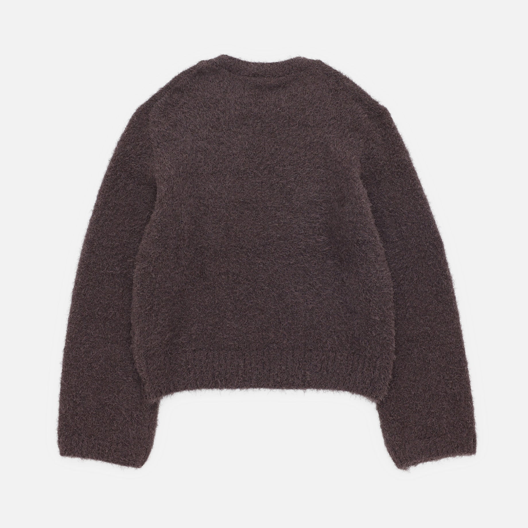 FUR CREWNECK SWEATER(BROWN)