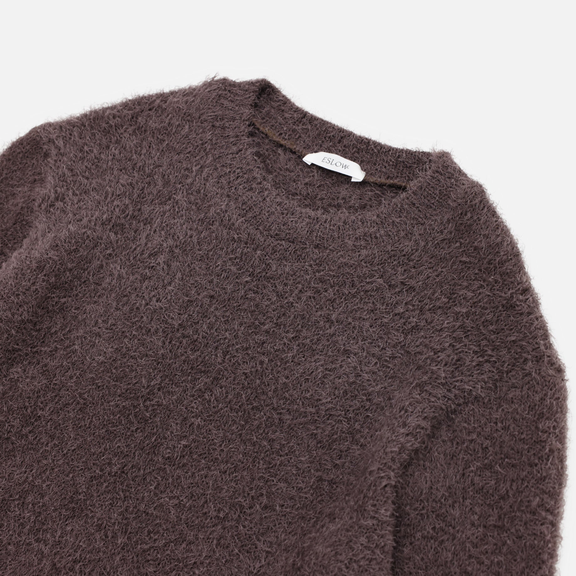 FUR CREWNECK SWEATER(BROWN)