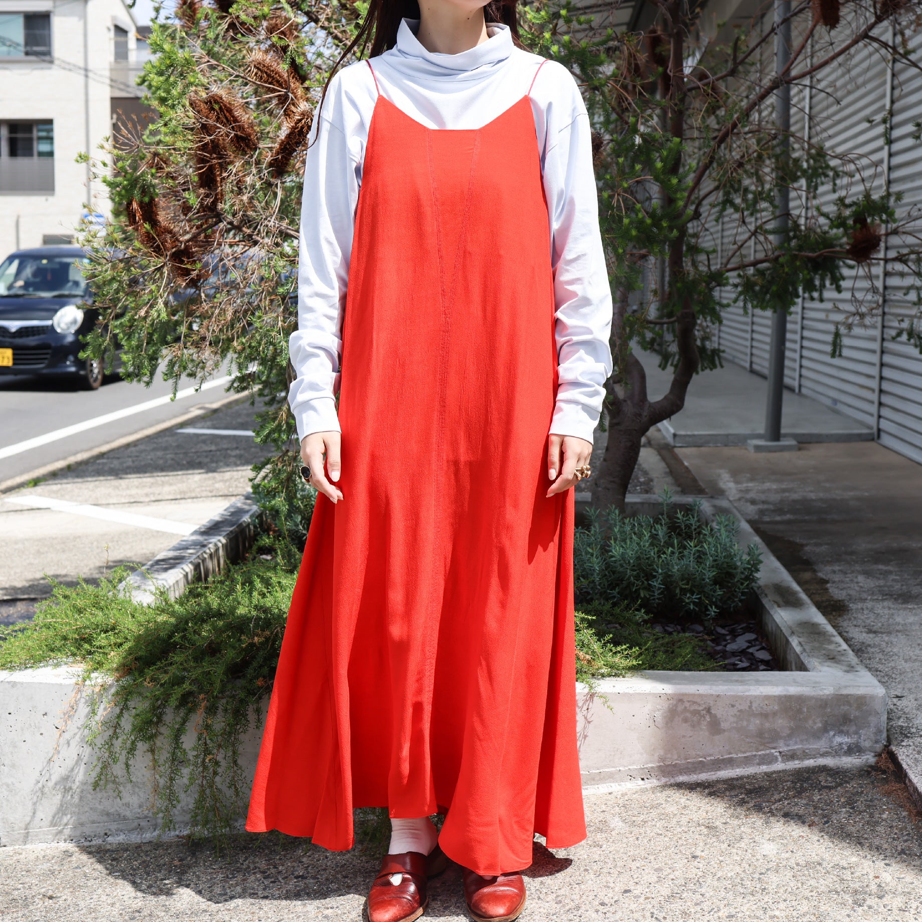 CAMISOLE DRESS(RED)