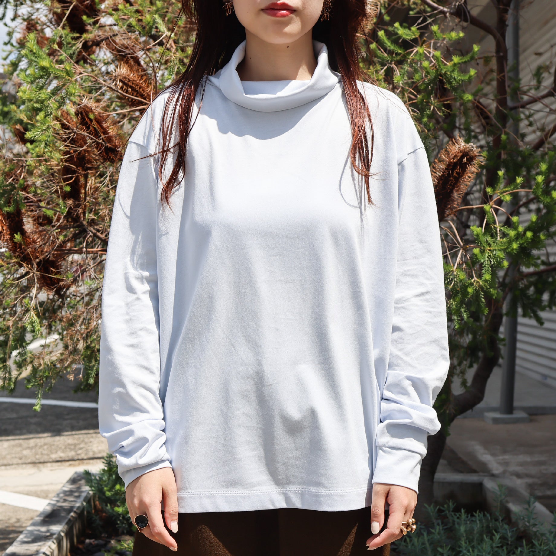 HIGHNECK PULLOVER(SAX BLUE)