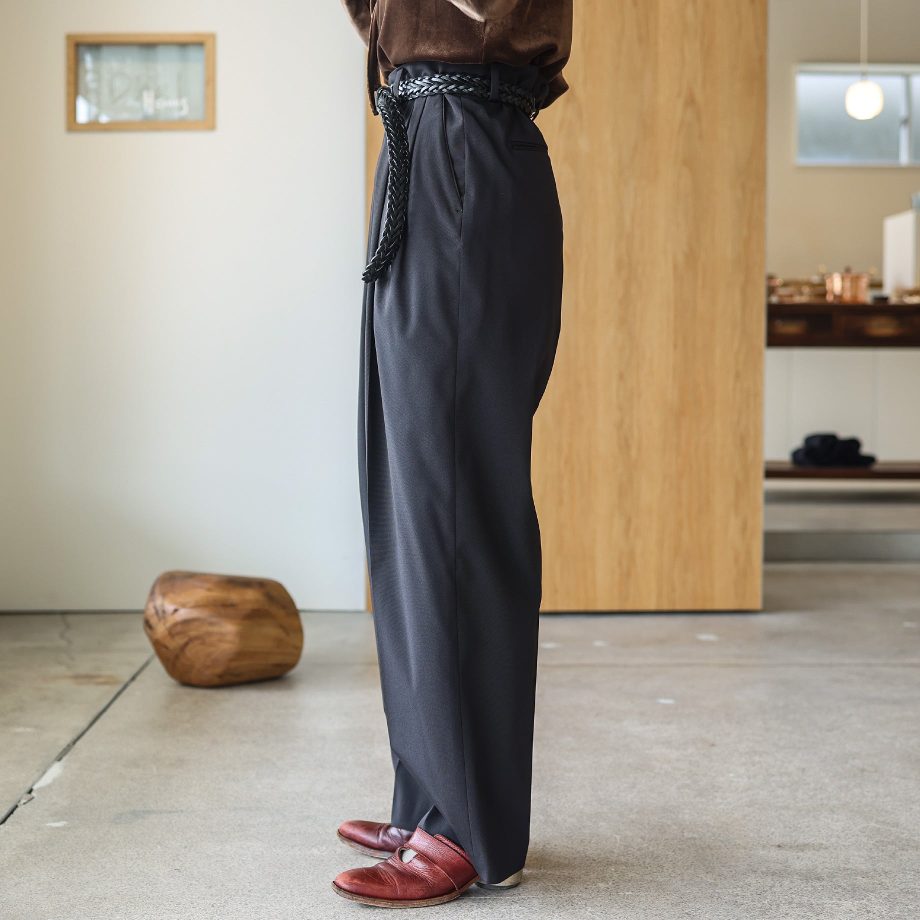3TUCK PANTS(BLACK)