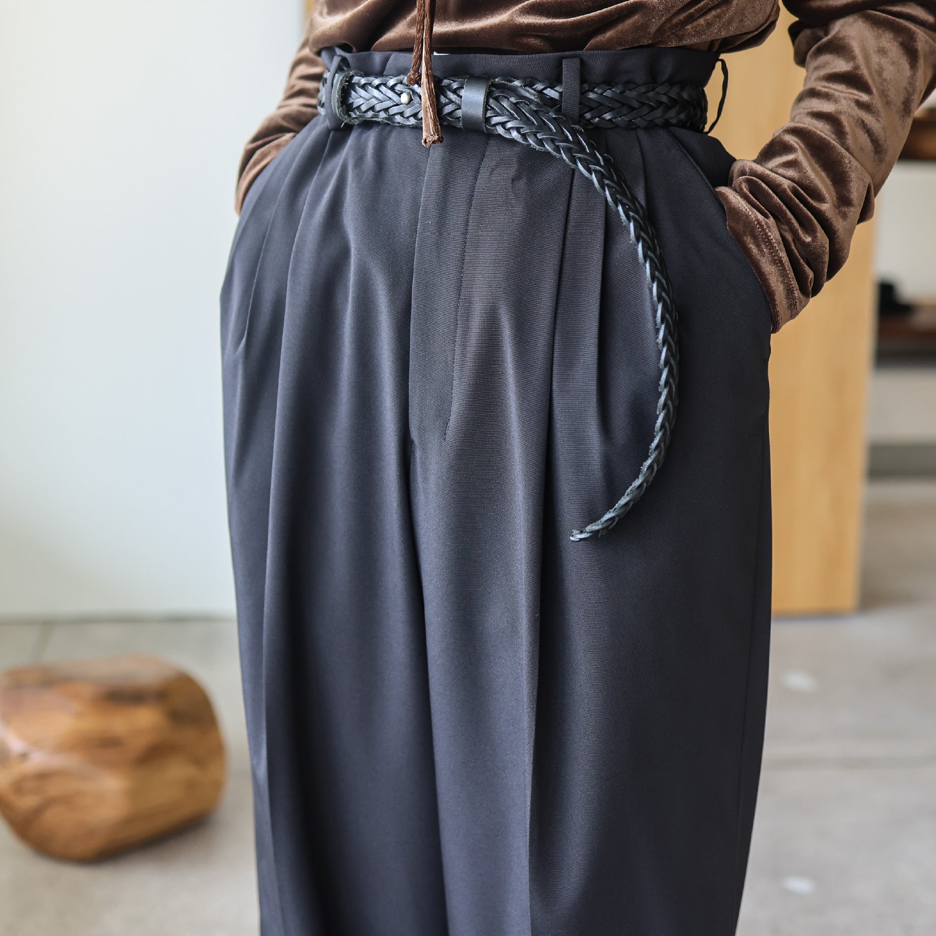 3TUCK PANTS(BLACK)