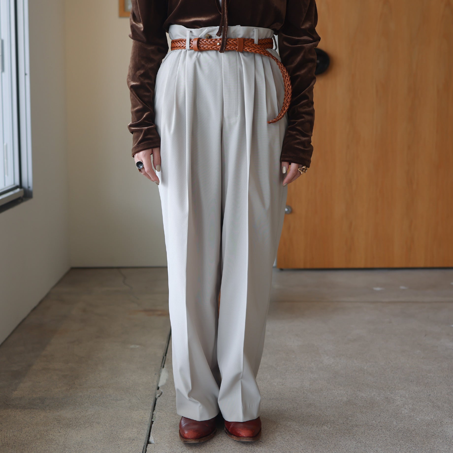 3TUCK PANTS(IVORY)