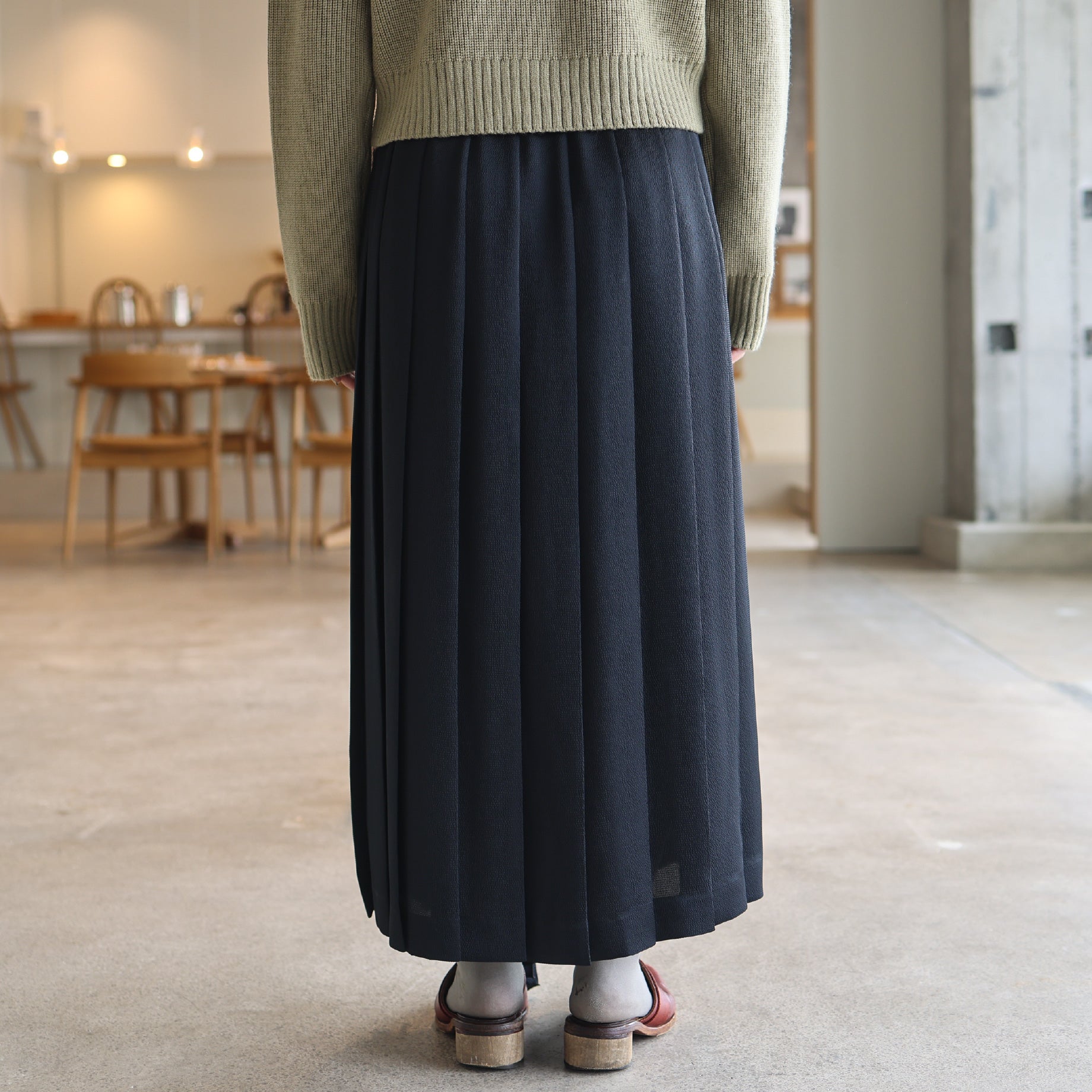PLEATED SKIRT(BLACK)