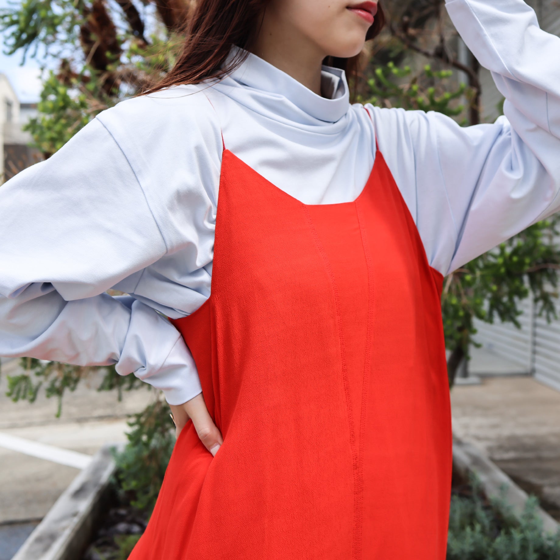 CAMISOLE DRESS(RED)