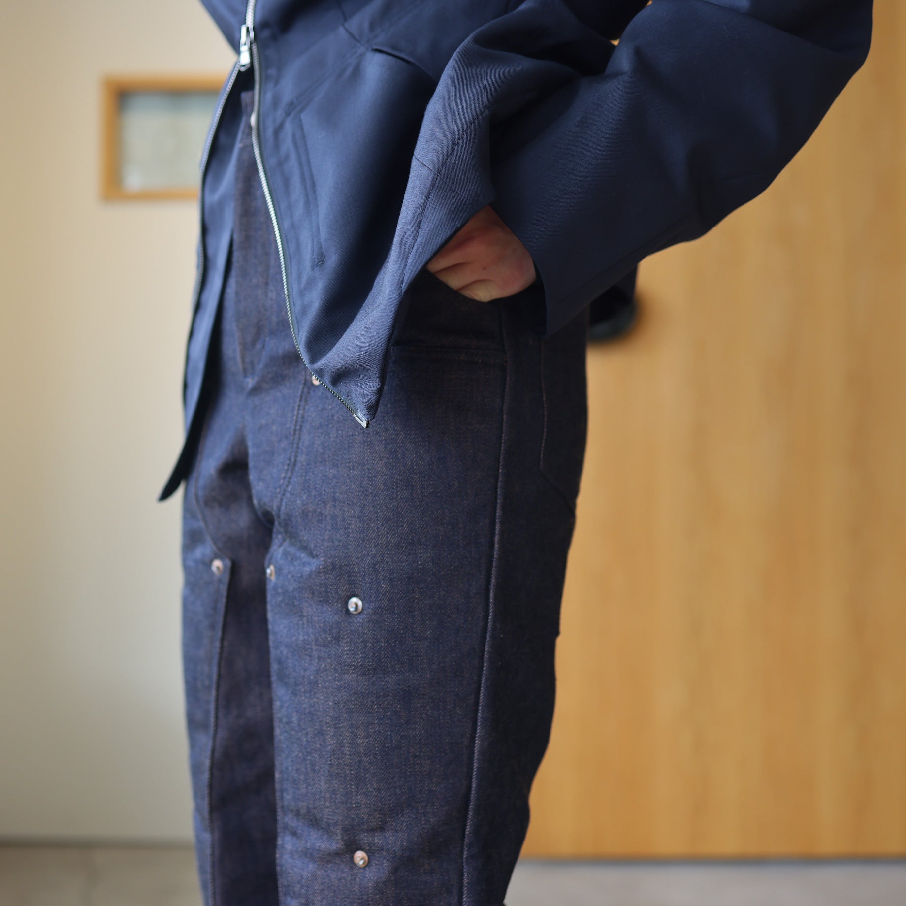 PUDDING EXPANDED DENIM PANTS(KAKI)