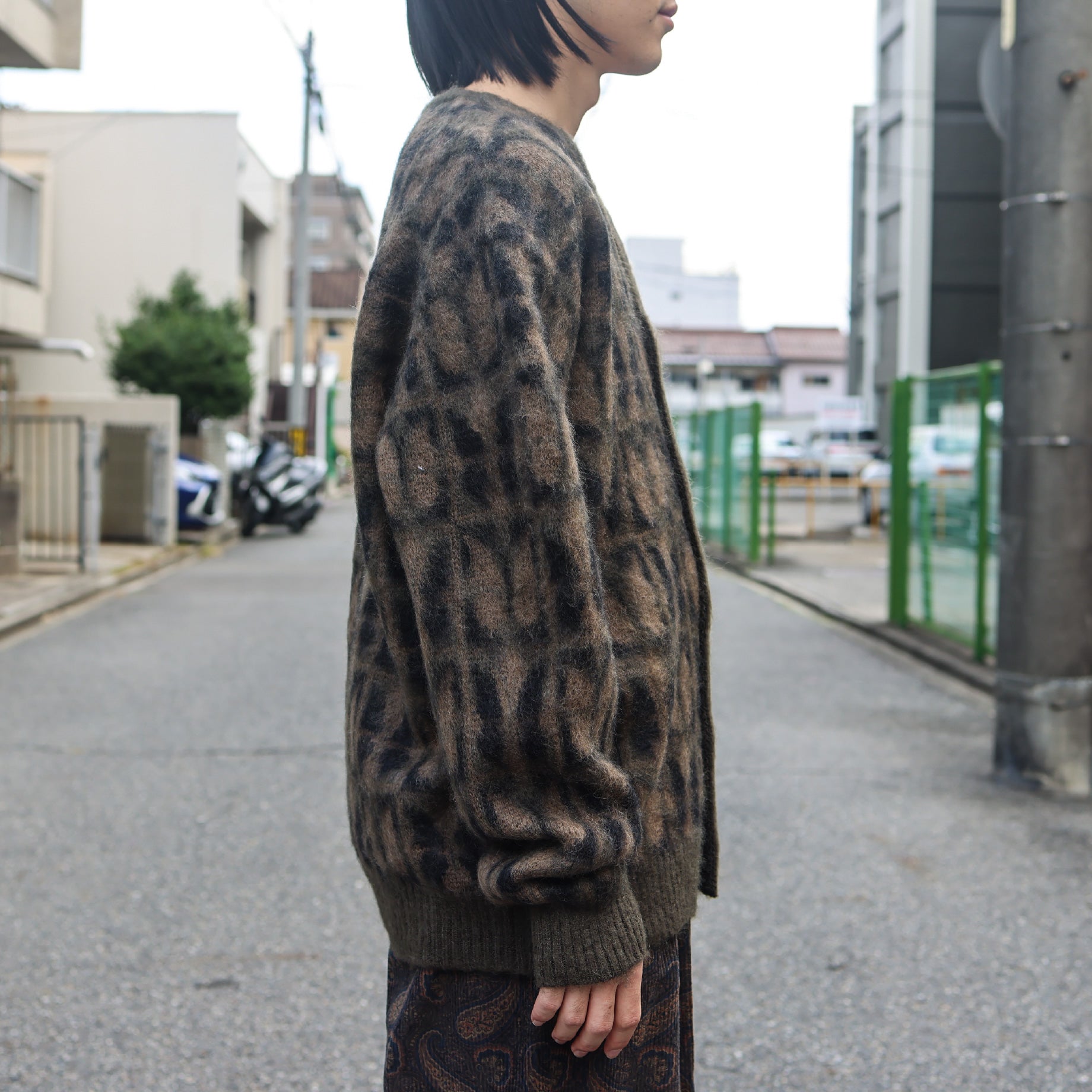 MOHAIR CARDIGAN - PAPILLON(OLIVE)