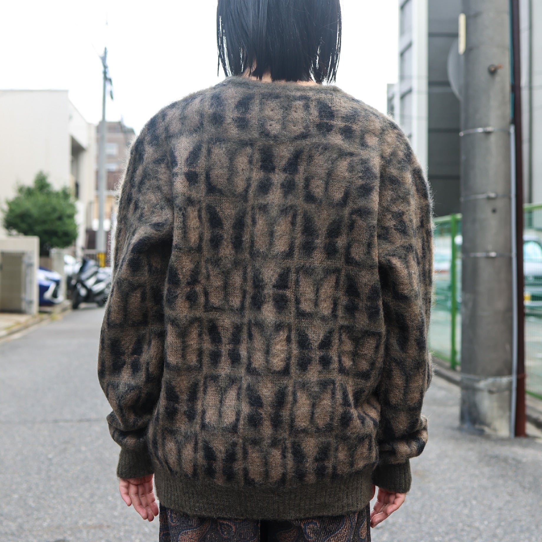 MOHAIR CARDIGAN - PAPILLON(OLIVE)