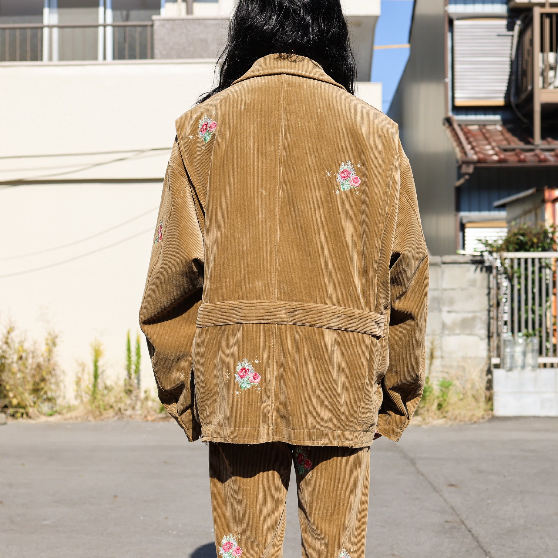 HUNTING CORDUROY BLOUSON(CAMEL EMBROIDERY)