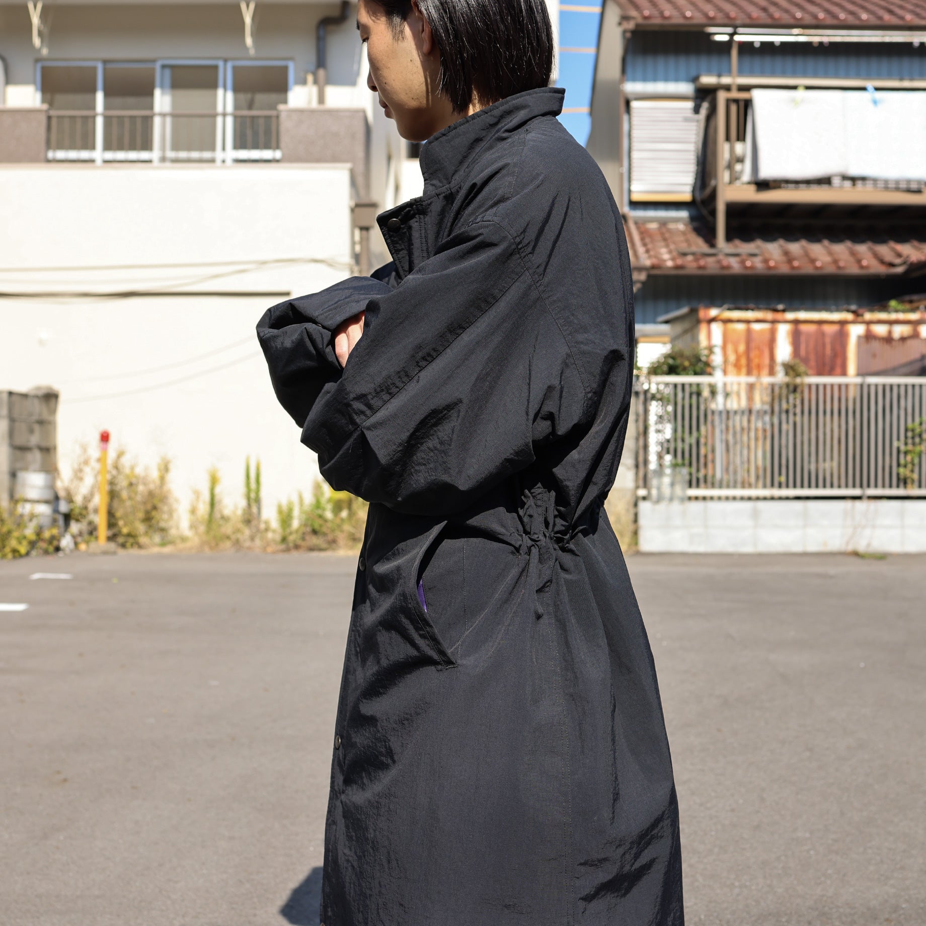 C.P. COAT - NYLON RIPSTOP (BLACK)