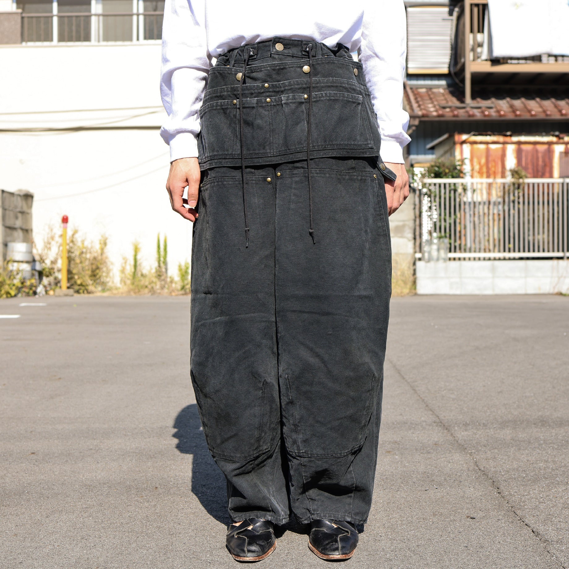 H.D PANT - APRON / 16OZ COTTON CANVAS (BLACK)
