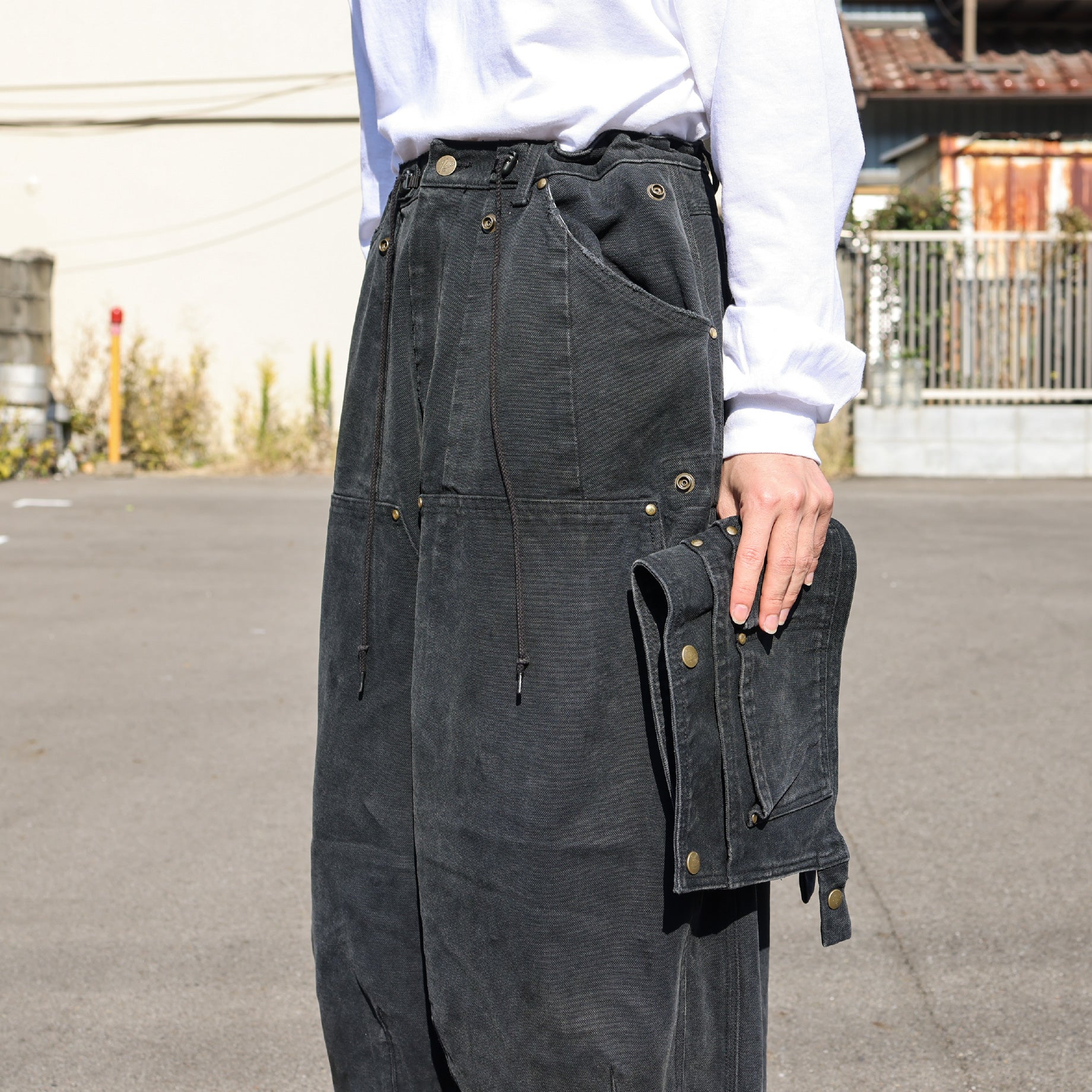 H.D PANT - APRON / 16OZ COTTON CANVAS (BLACK)